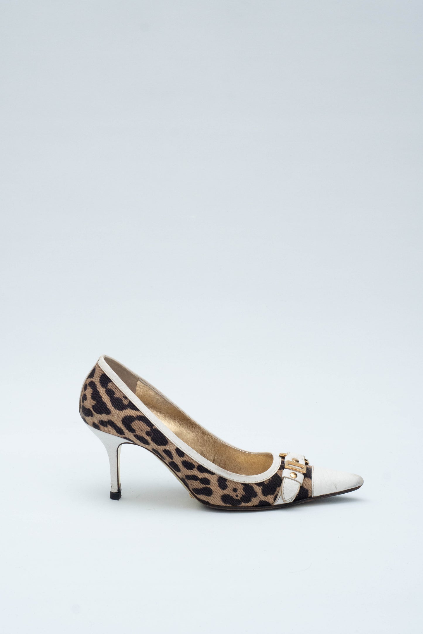 DOLCE & GABBANA LEO WHITE DECOLLETE