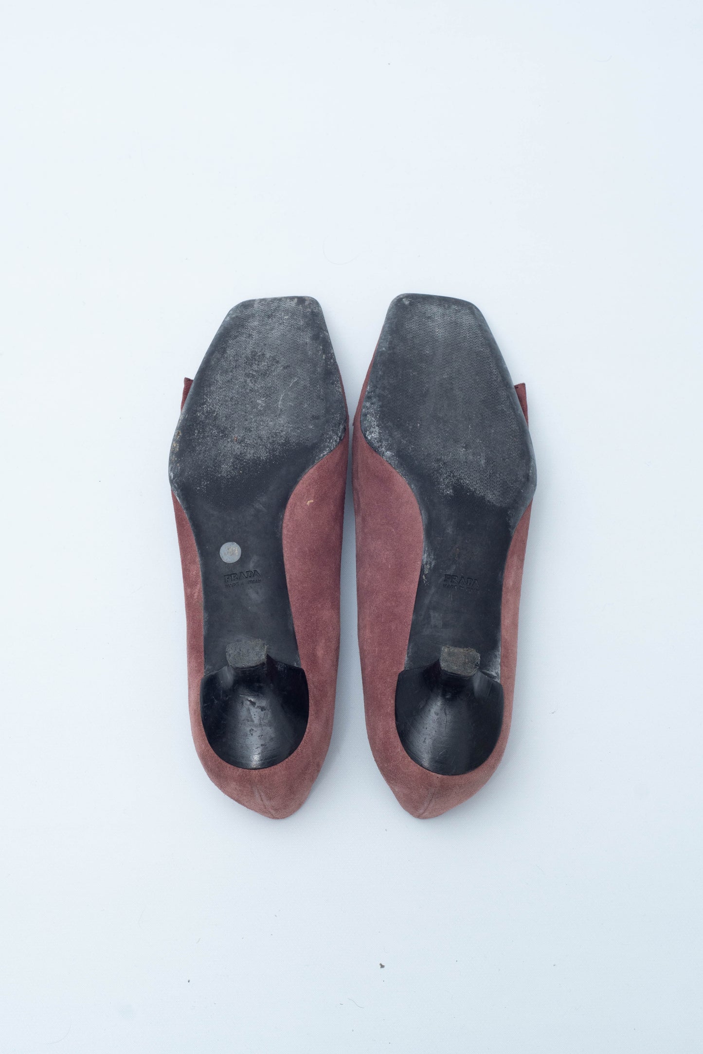 PRADA SQUARED KITTEN HEELS
