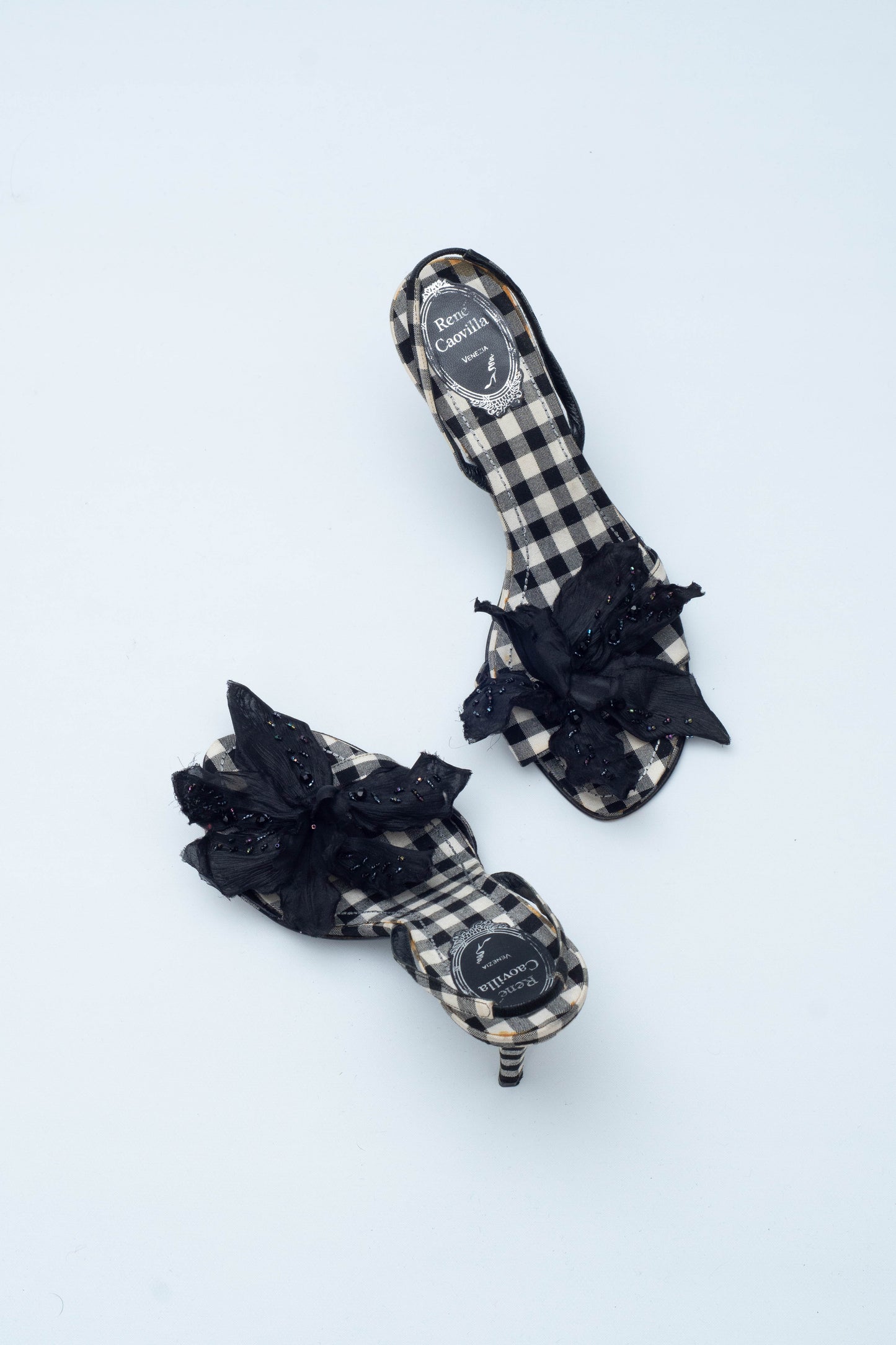 RENE CAOVILLA FLOWER SANDALS