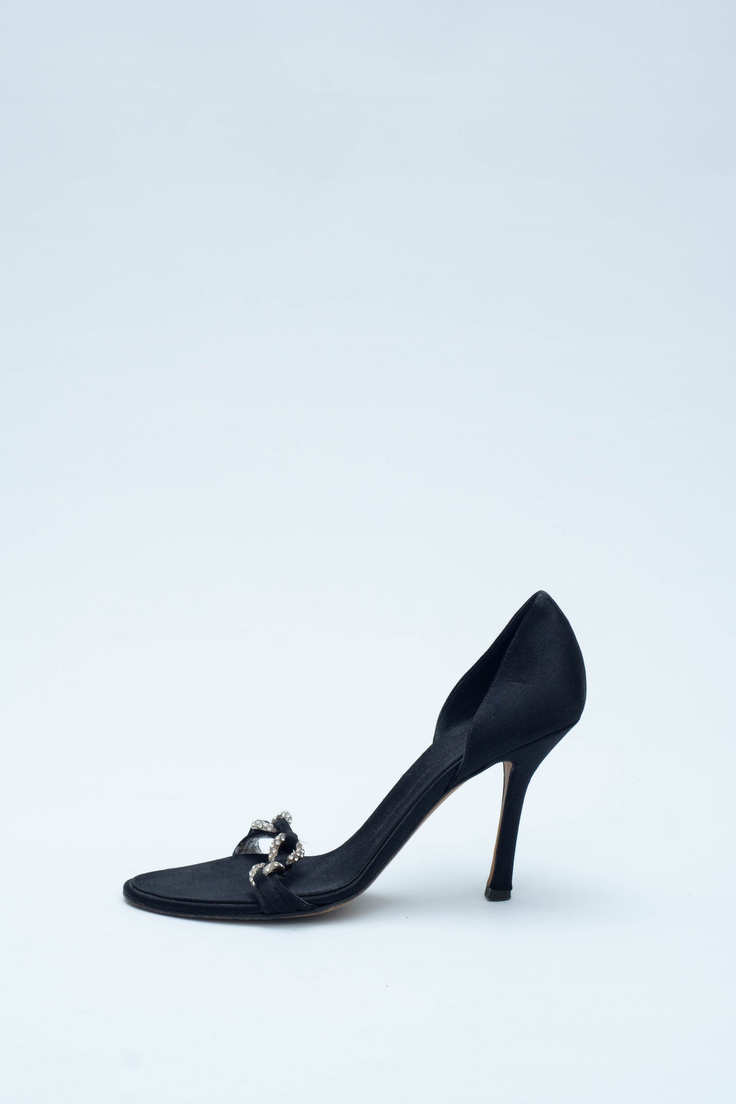 ZANOTTI RHINESTONES BLACK SANDALS