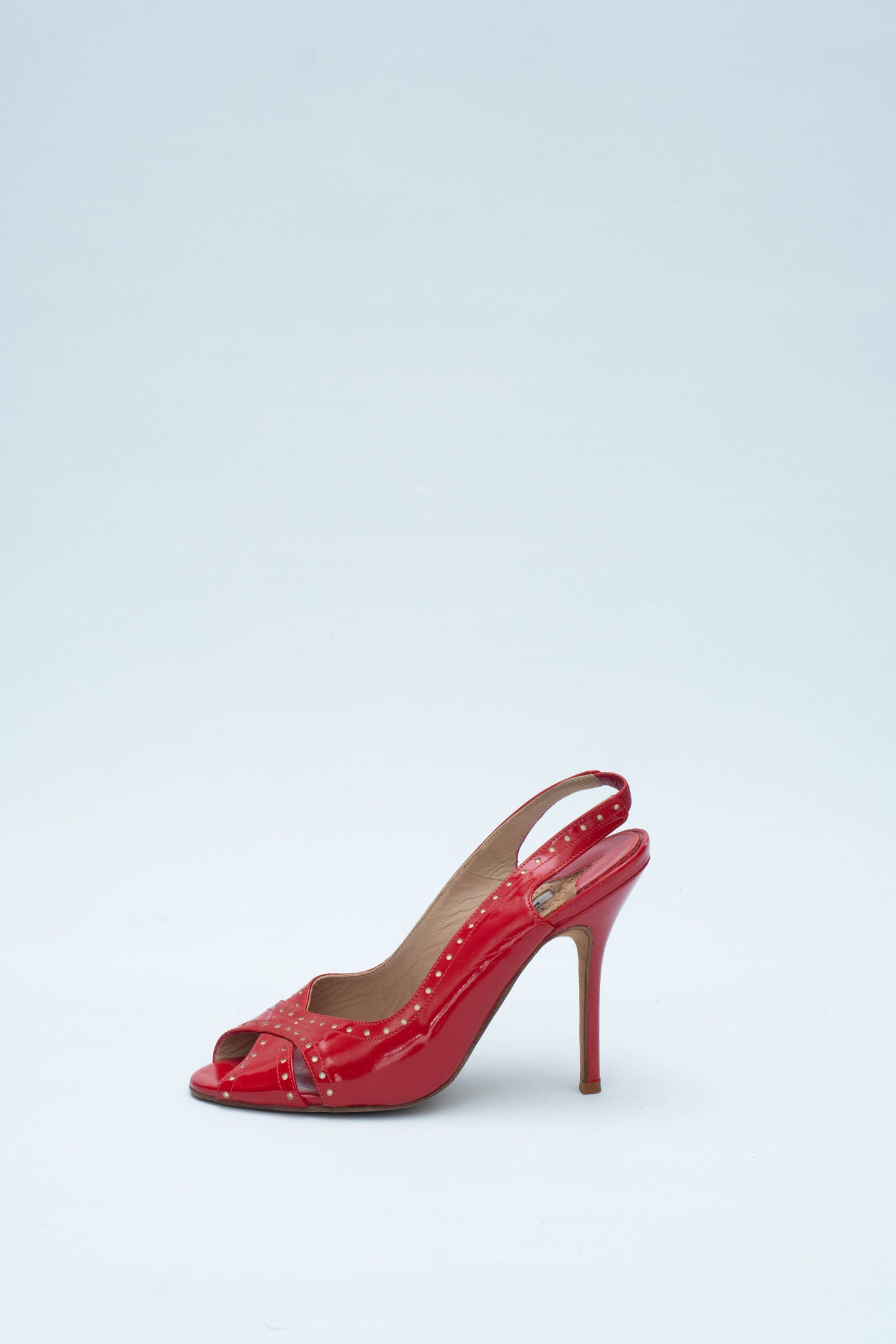 MANOLO BLAHNIK RED OPEN TOE