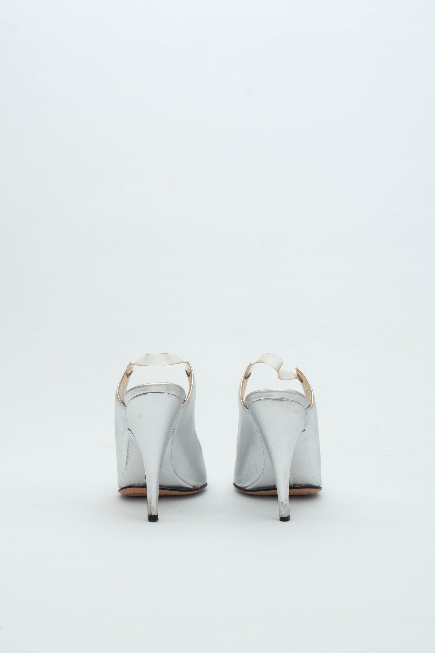 GUCCI SS 2003 SILVER HEELS