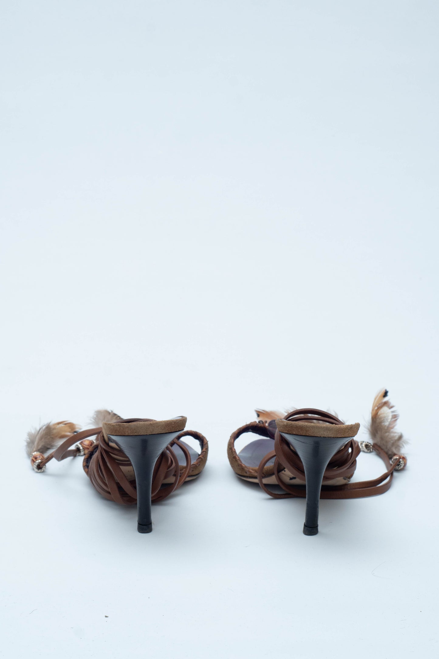 DSQUARED FEATHER SANDALS