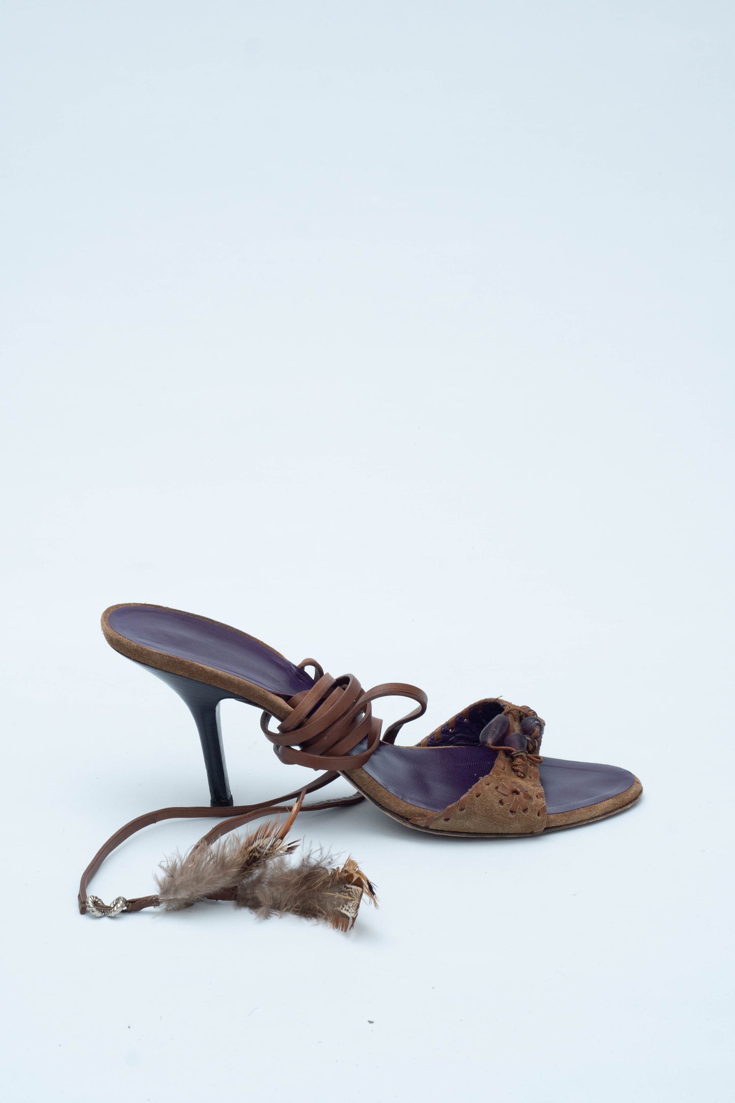 DSQUARED FEATHER SANDALS