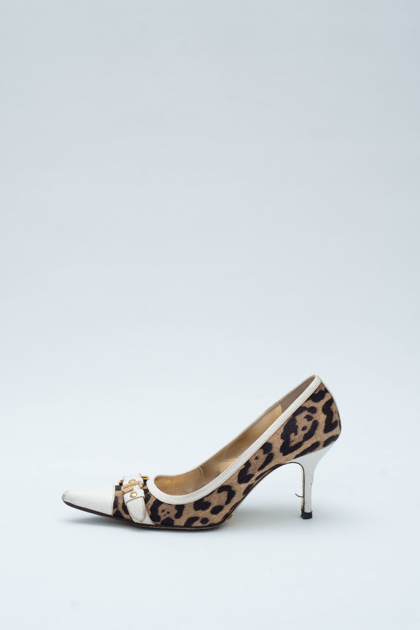DOLCE & GABBANA LEO WHITE DECOLLETE