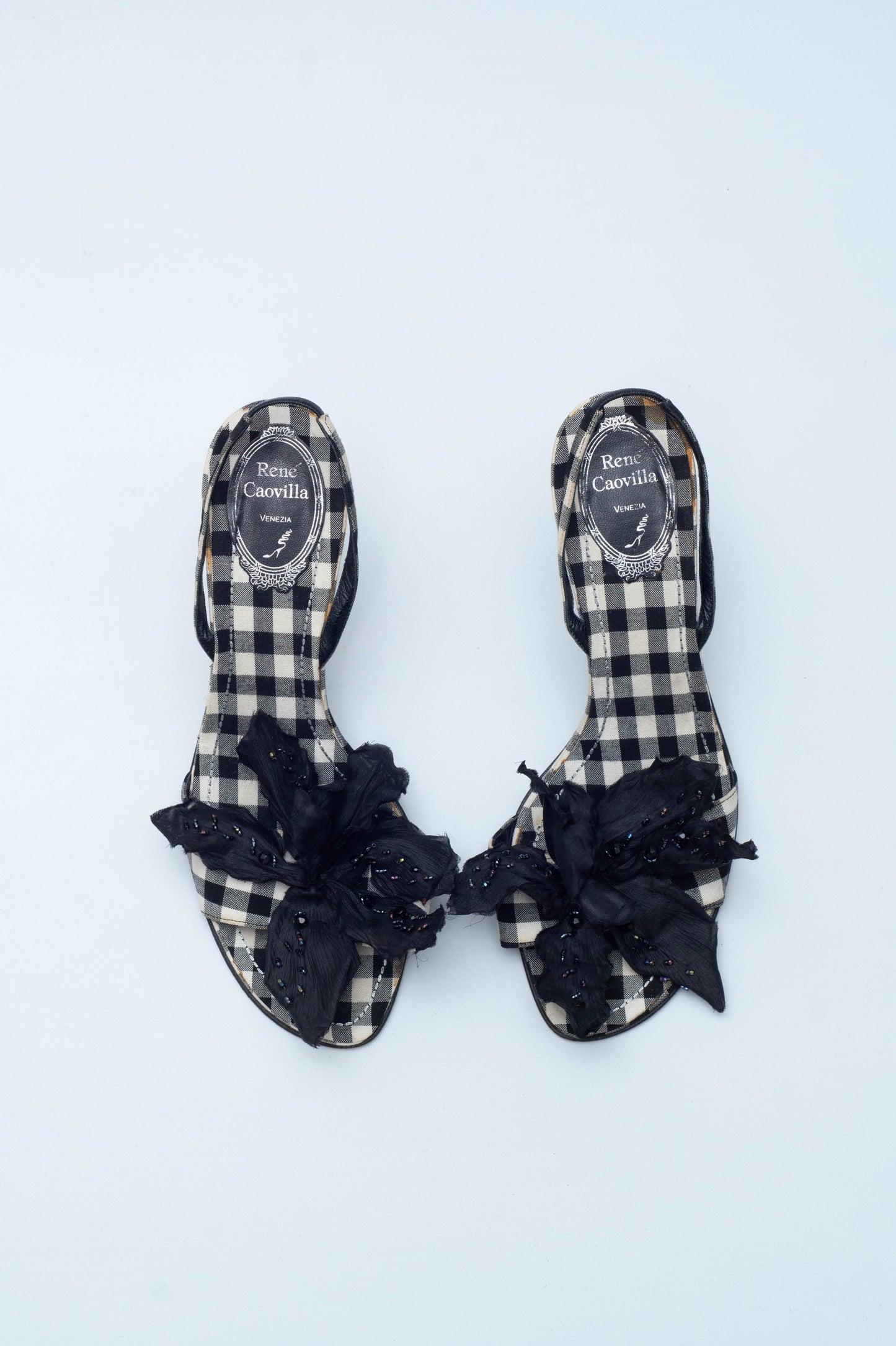RENE CAOVILLA FLOWER SANDALS