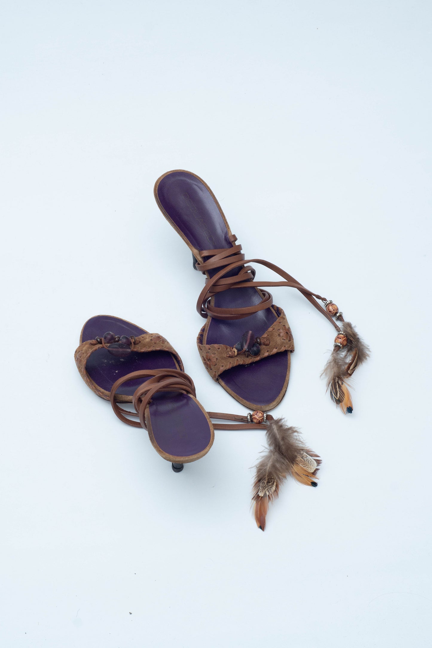 DSQUARED FEATHER SANDALS