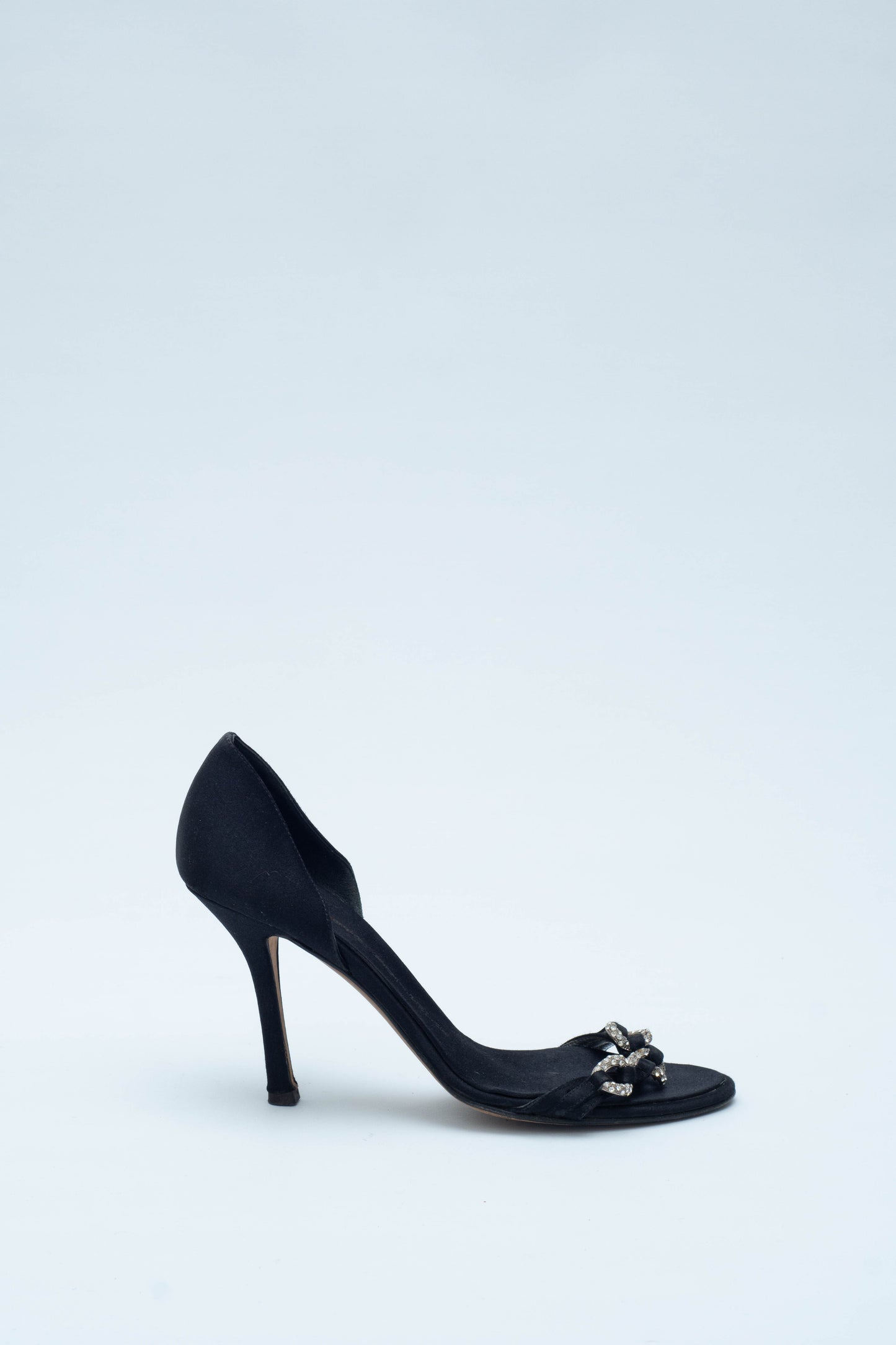 ZANOTTI RHINESTONES BLACK SANDALS
