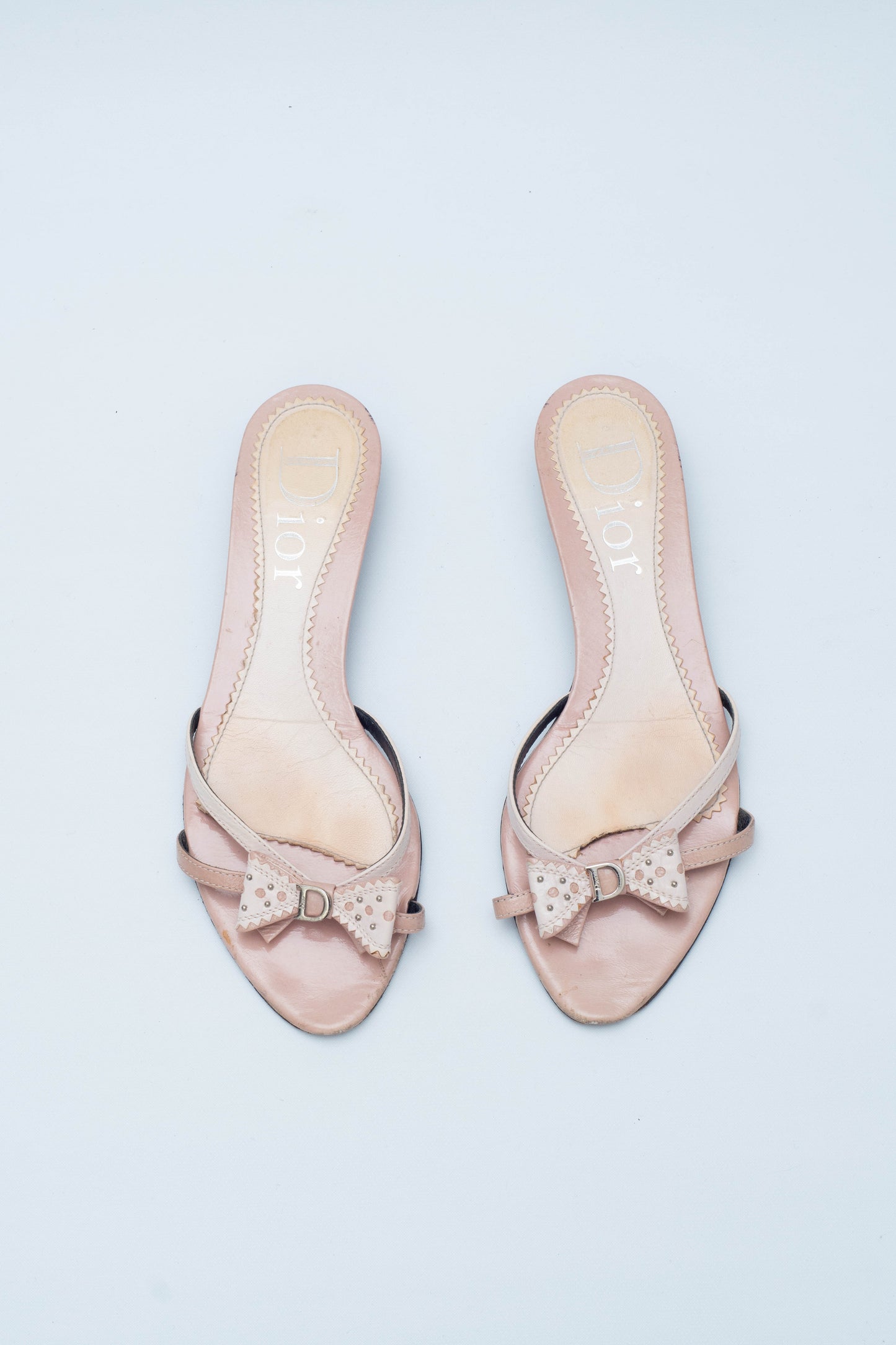 DIOR PINK BOW KITTEN HEELS