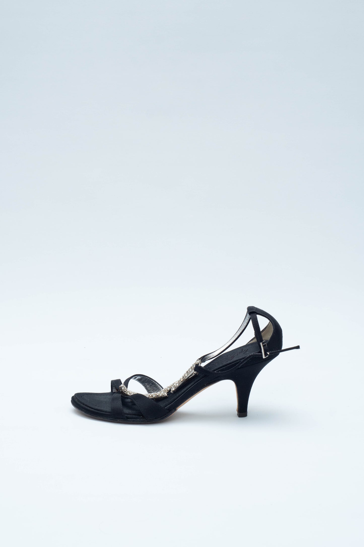 ZANOTTI RHINESTONES BLACK SANDALS