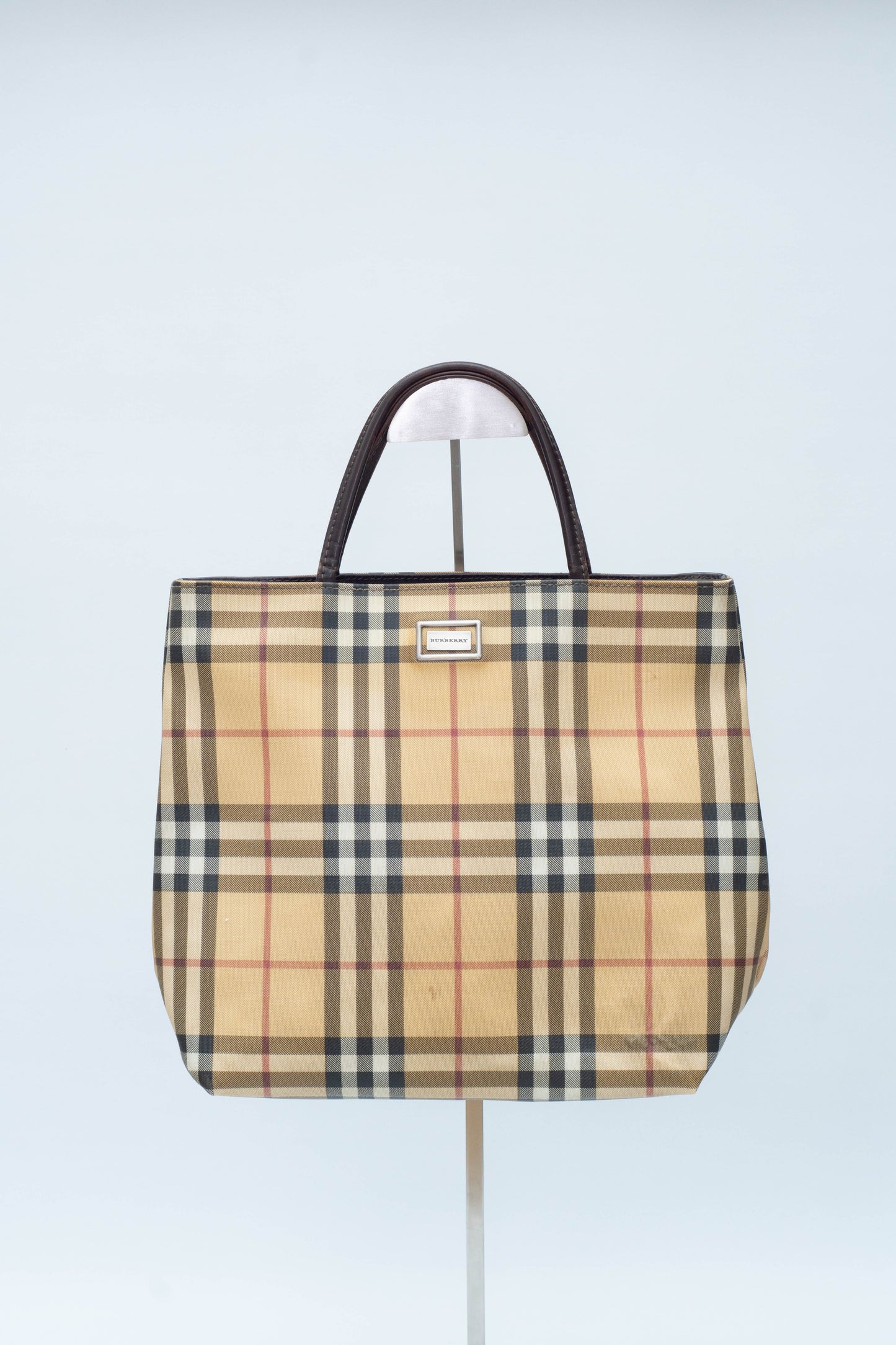 BURBERRY CHECK TOTE BAG