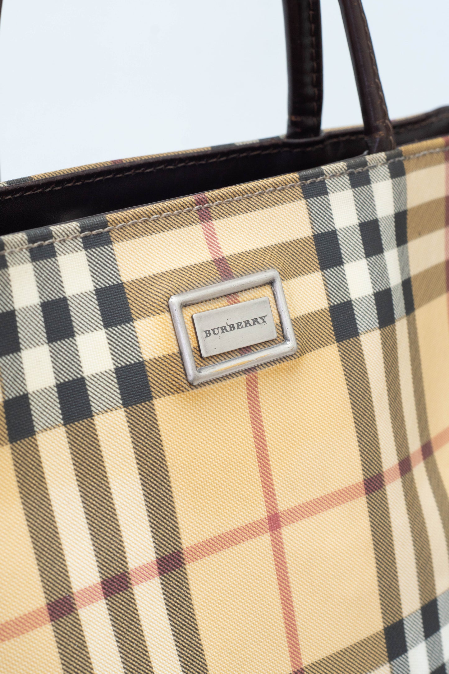 BURBERRY CHECK TOTE BAG