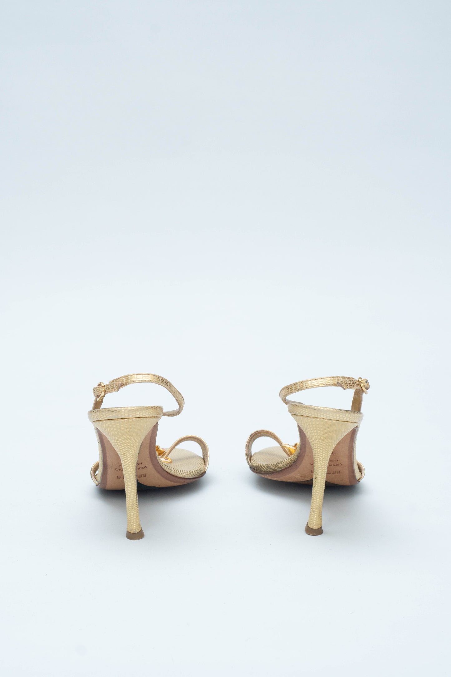 LE SILLA GOLD FLOWERS SANDALS