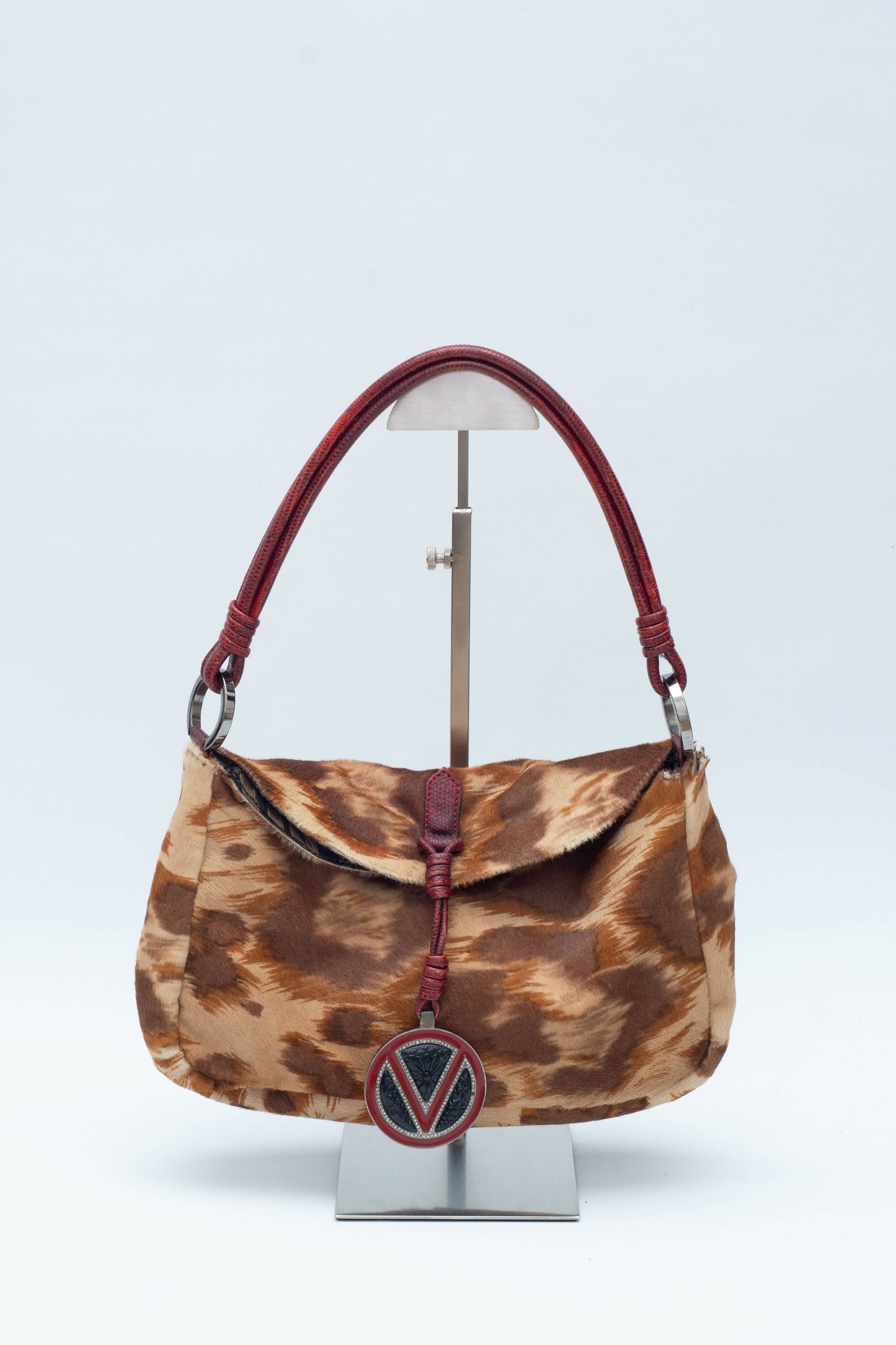 VALENTINO LEOPARD PRINT PONYSKIN BAG