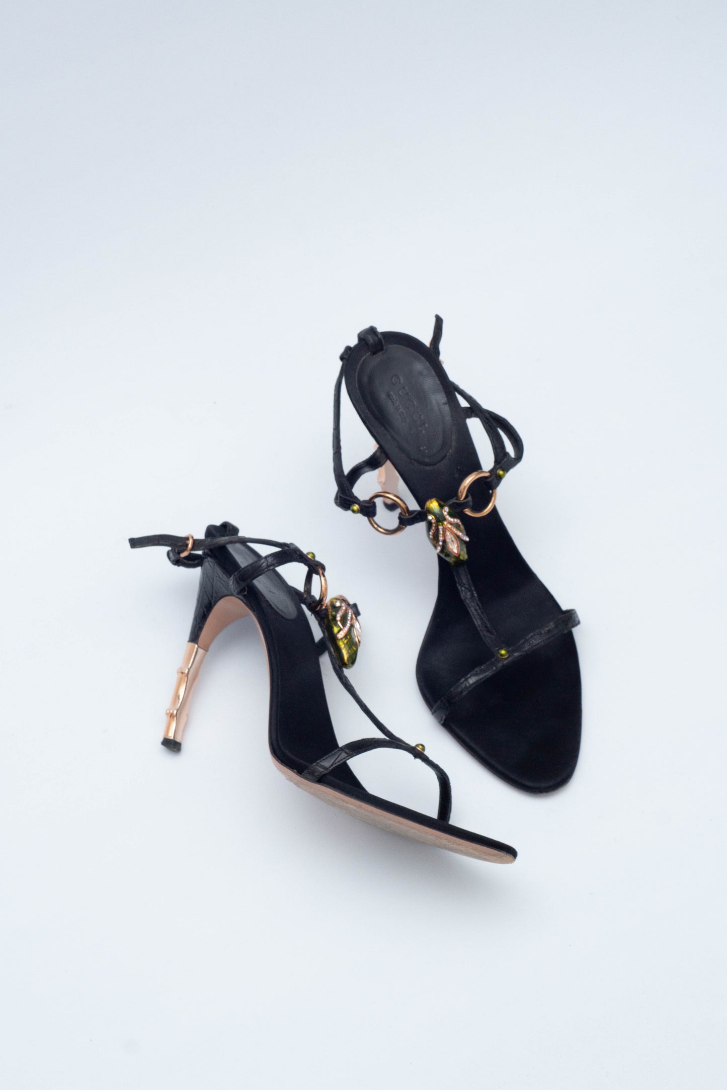 GUCCI SS 2004 SNAKE HEELS