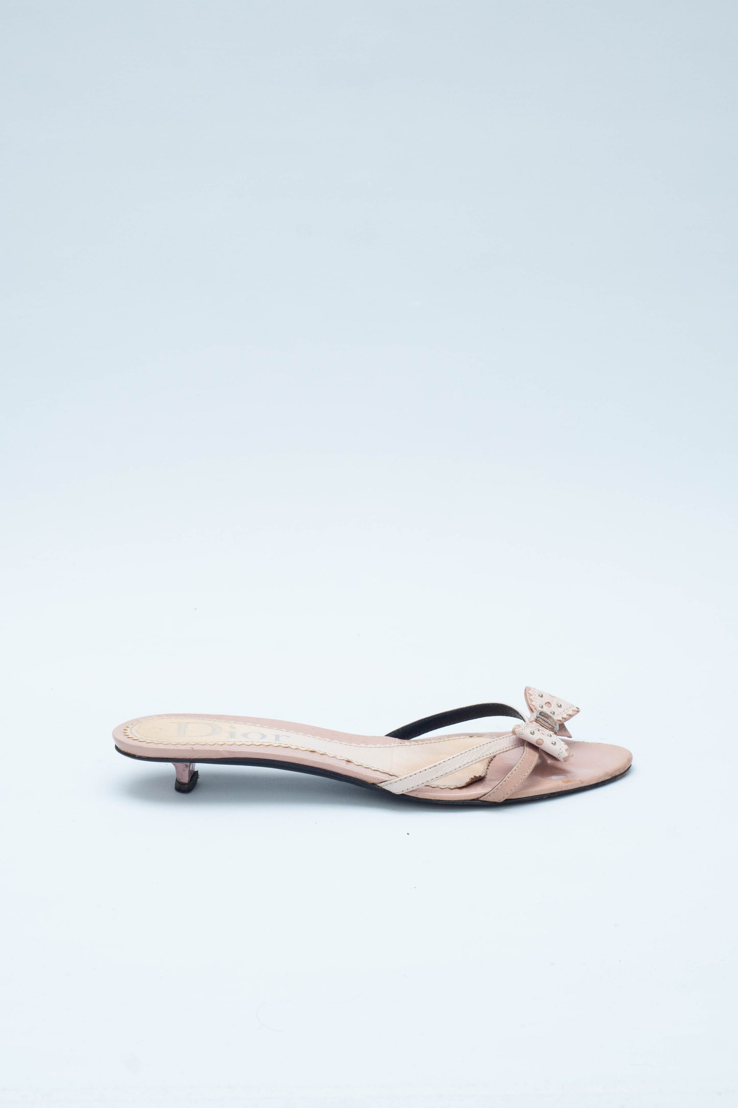 DIOR PINK BOW KITTEN HEELS