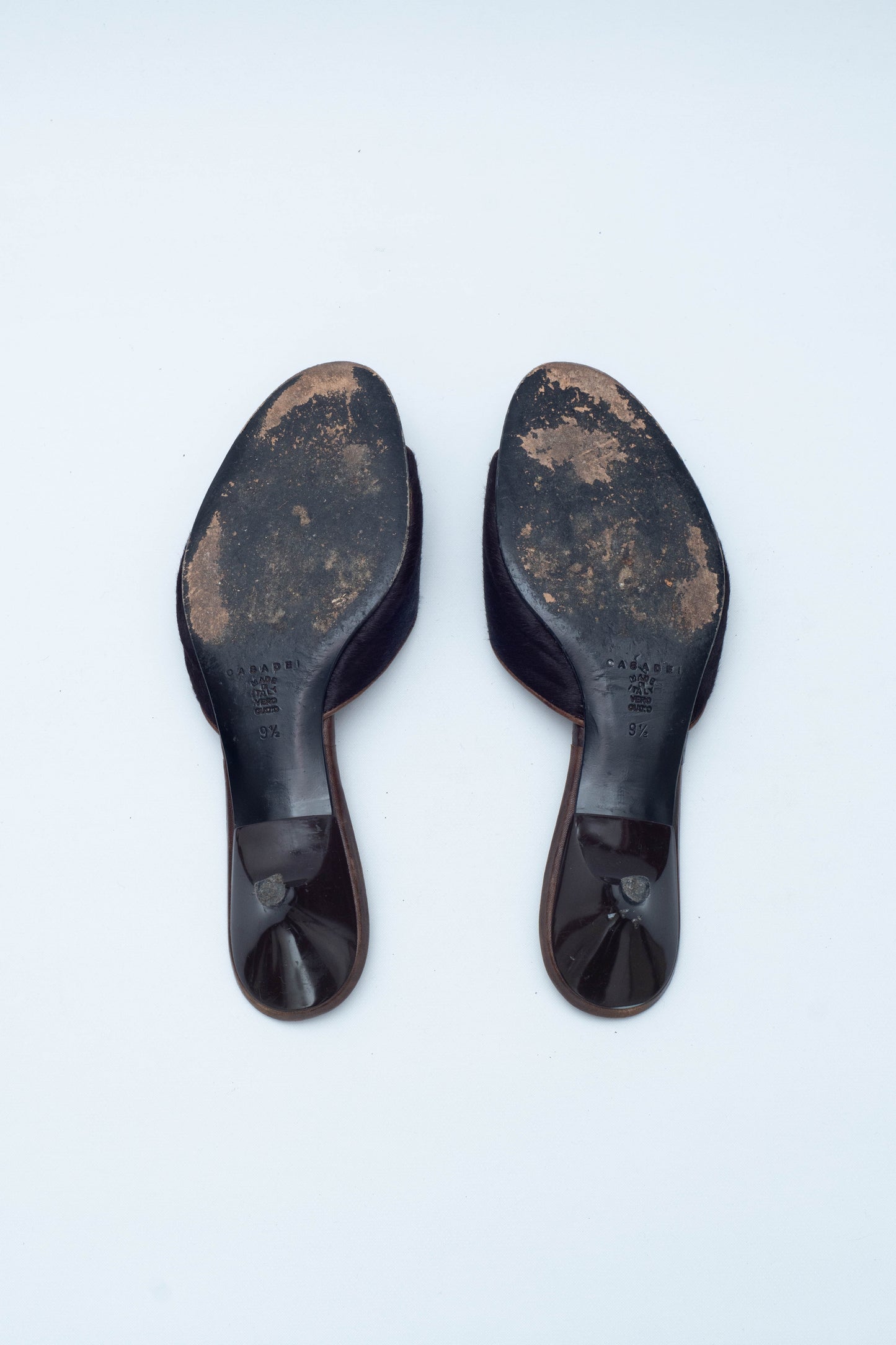 CASADEI PONYSKIN MULES