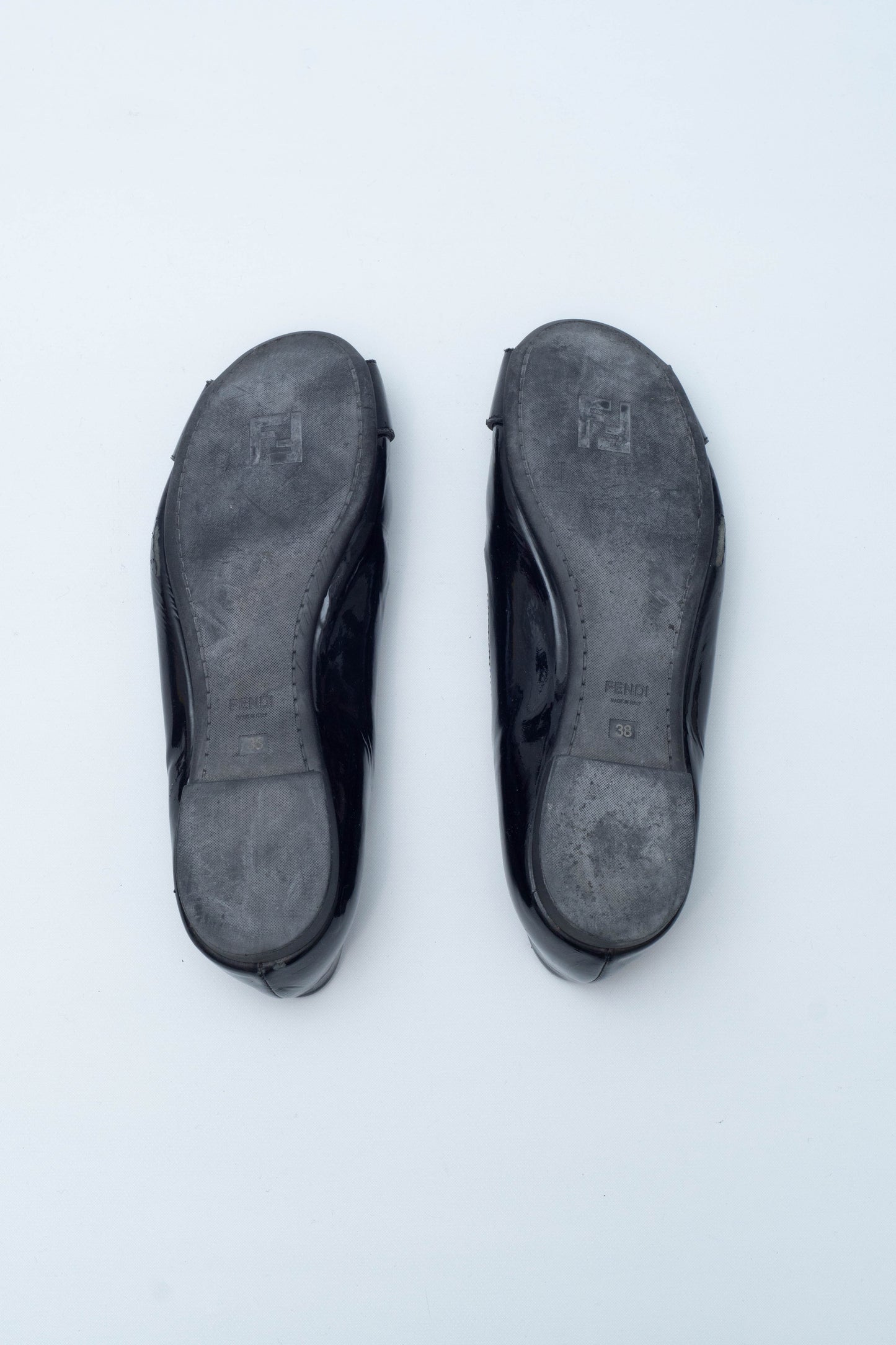 FENDI PATENT LEATHER FLATS