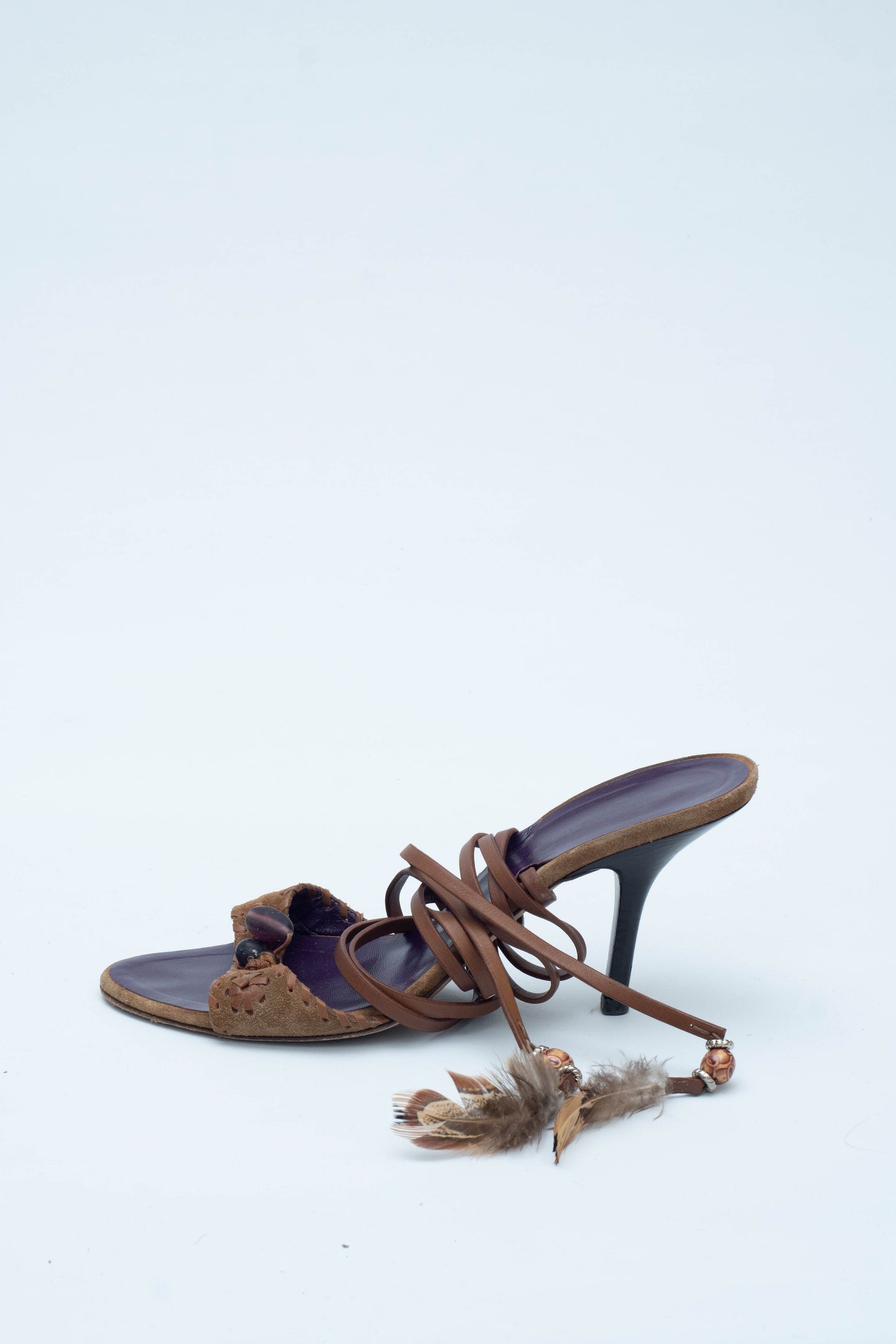 DSQUARED FEATHER SANDALS