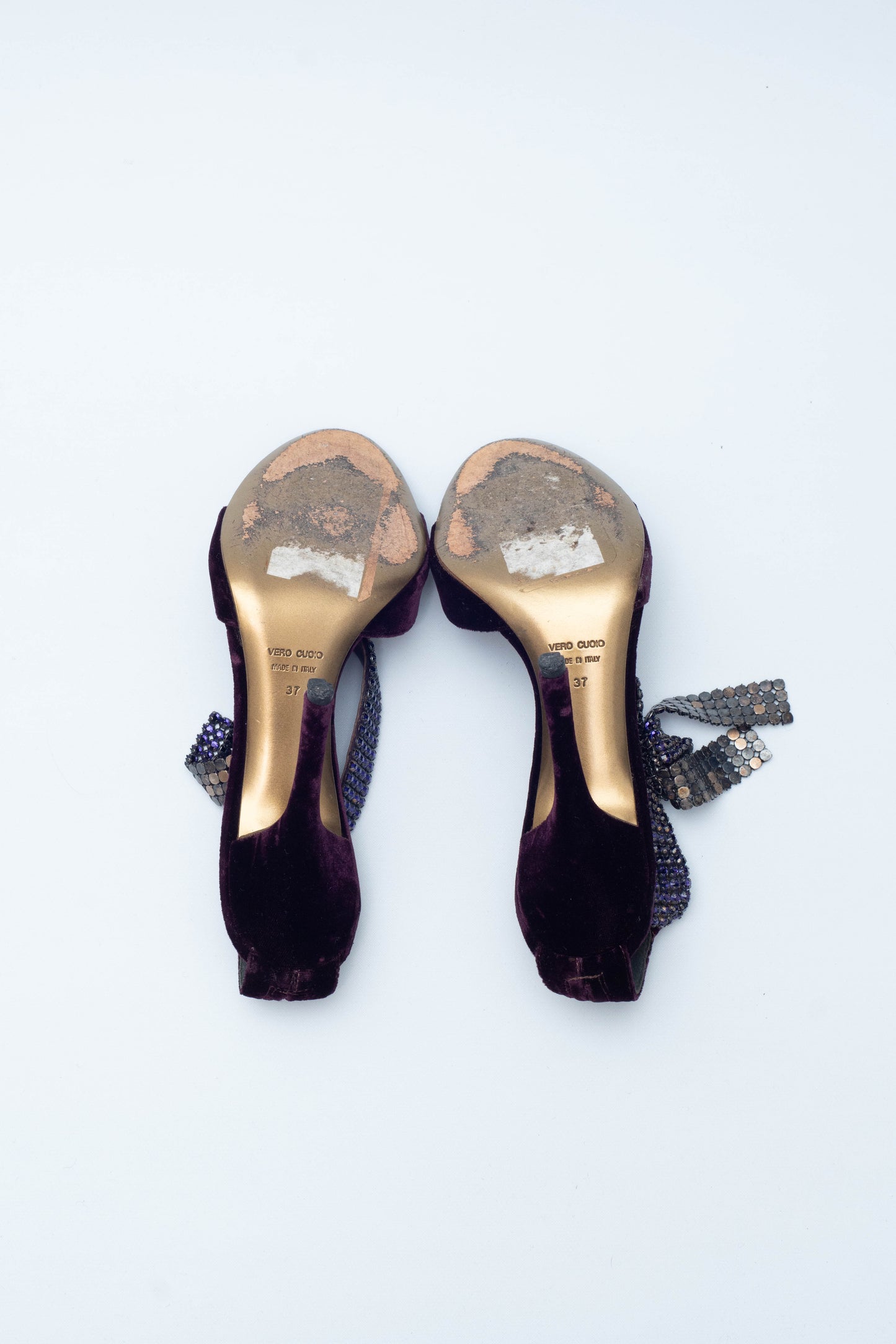 ROBERTO CAVALLI VELVET HEELS