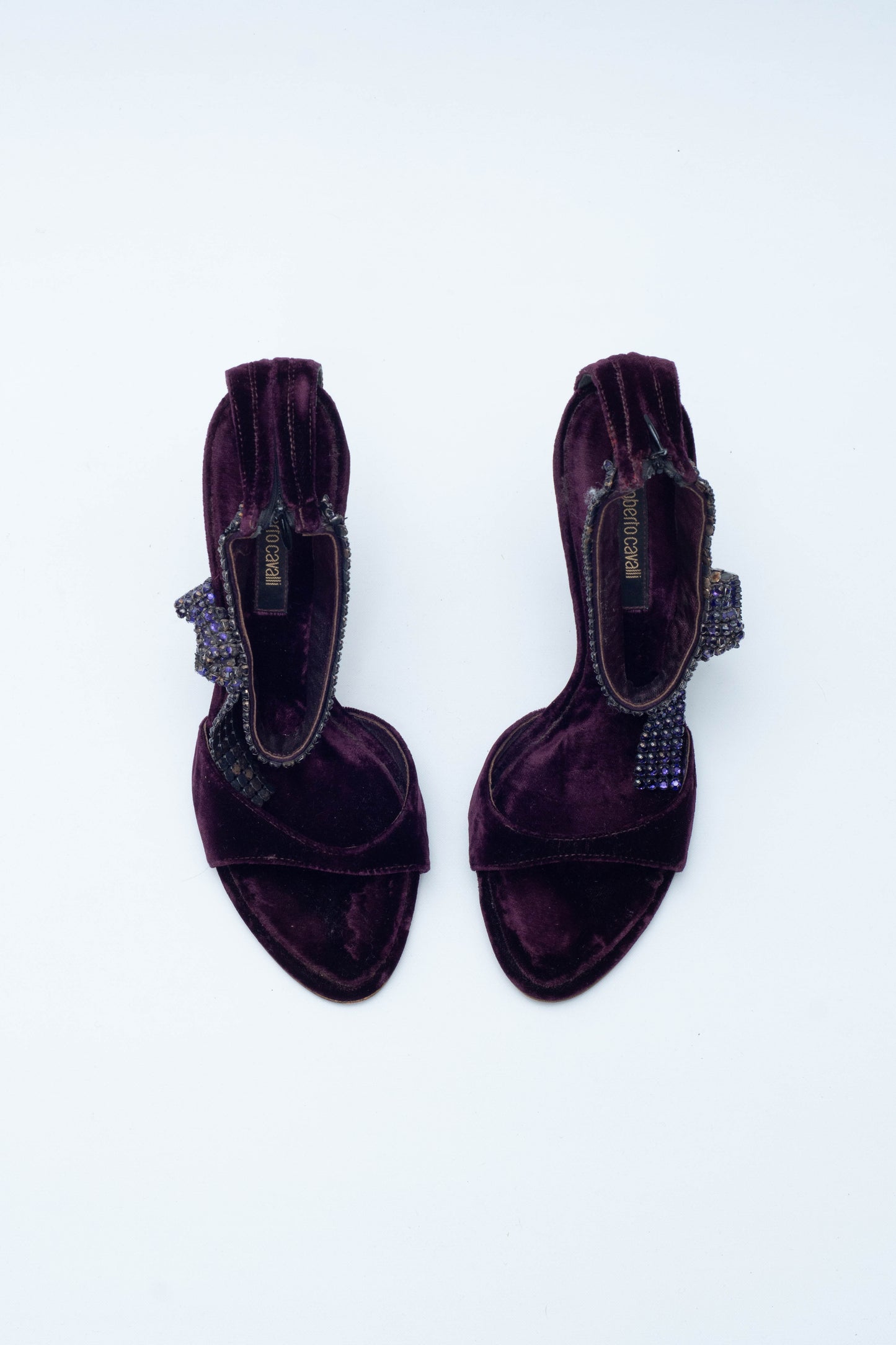 ROBERTO CAVALLI VELVET HEELS