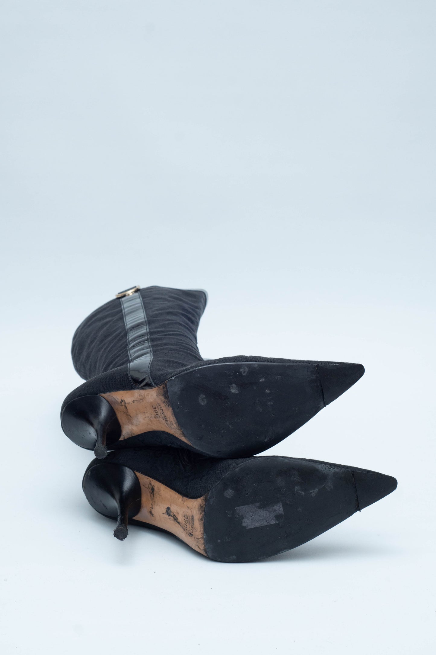 GUCCI BLACK MONOGRAM BOOTS