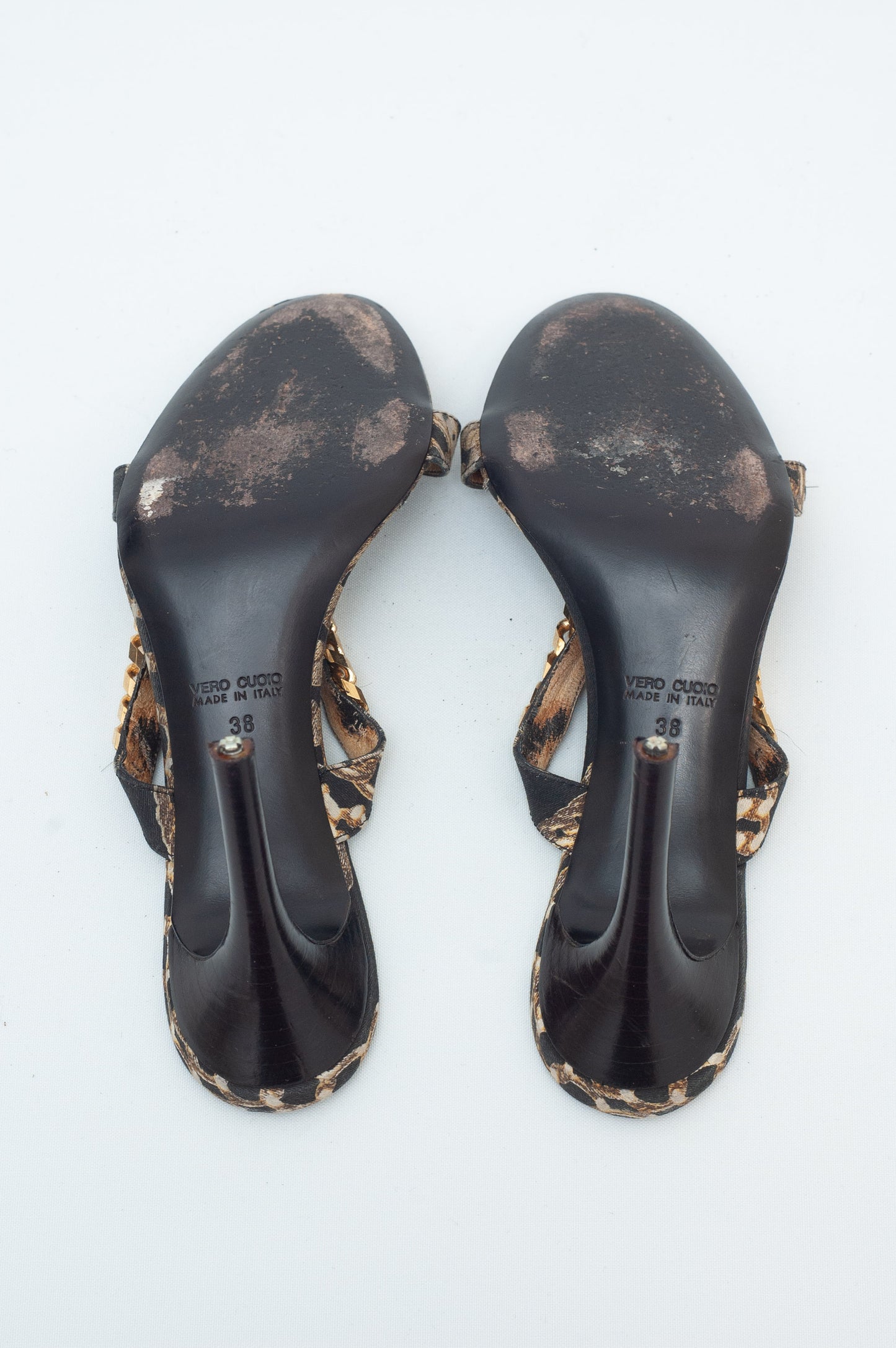 ROBERTO CAVALLI SS 2002 CHAINS MULES