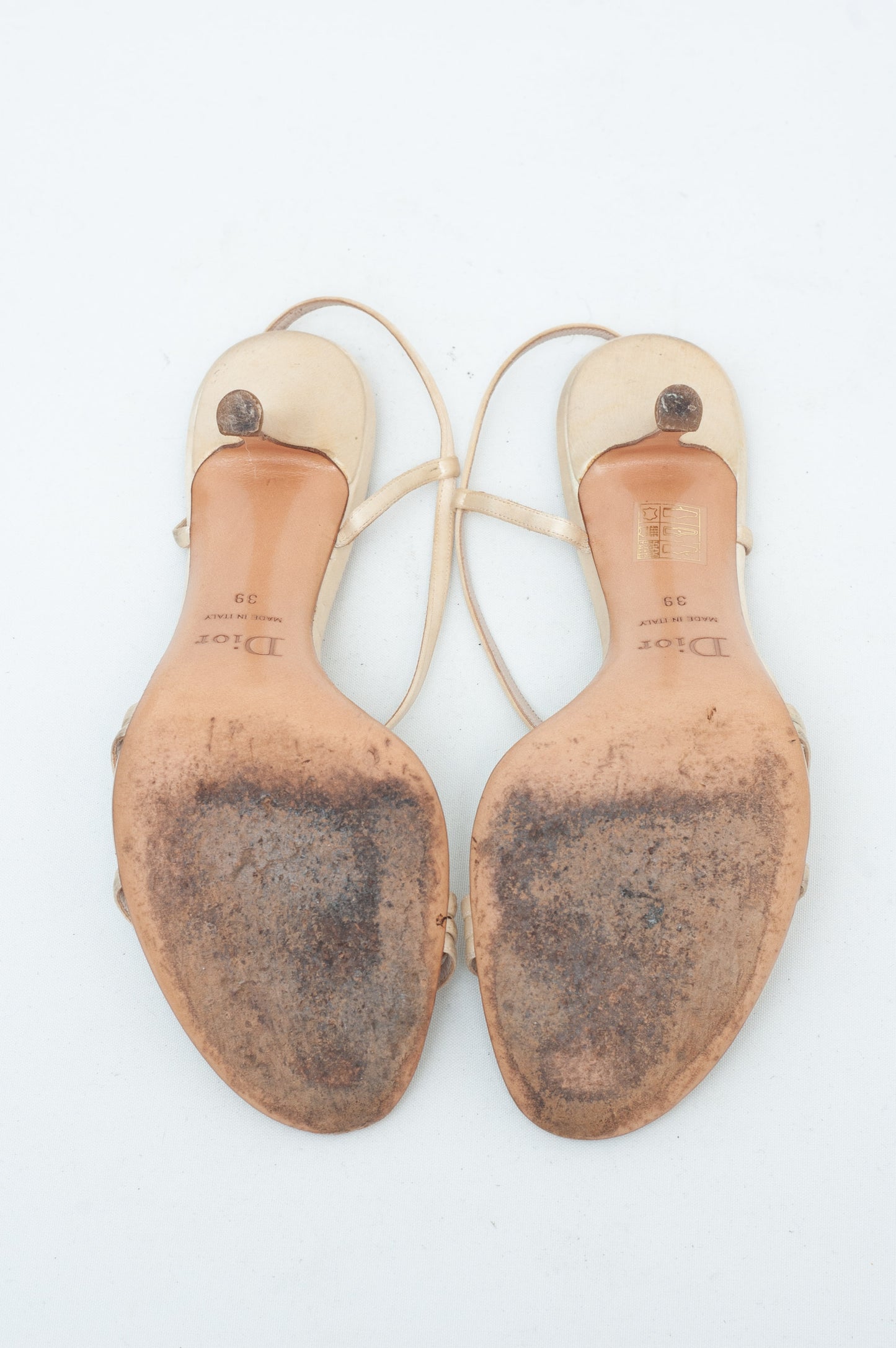 DIOR GALLIANO BOW BEIGE HEELS