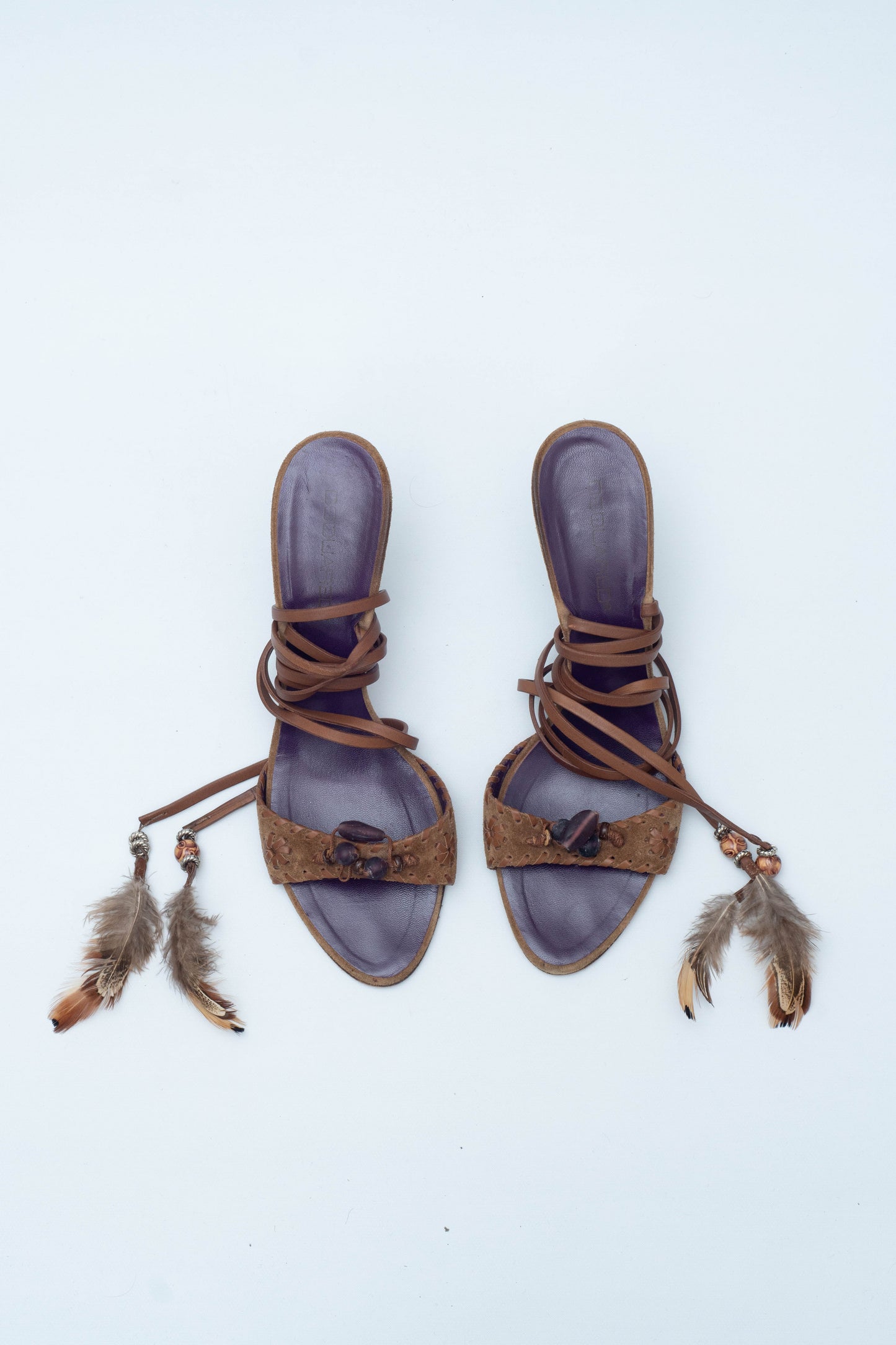 DSQUARED FEATHER SANDALS