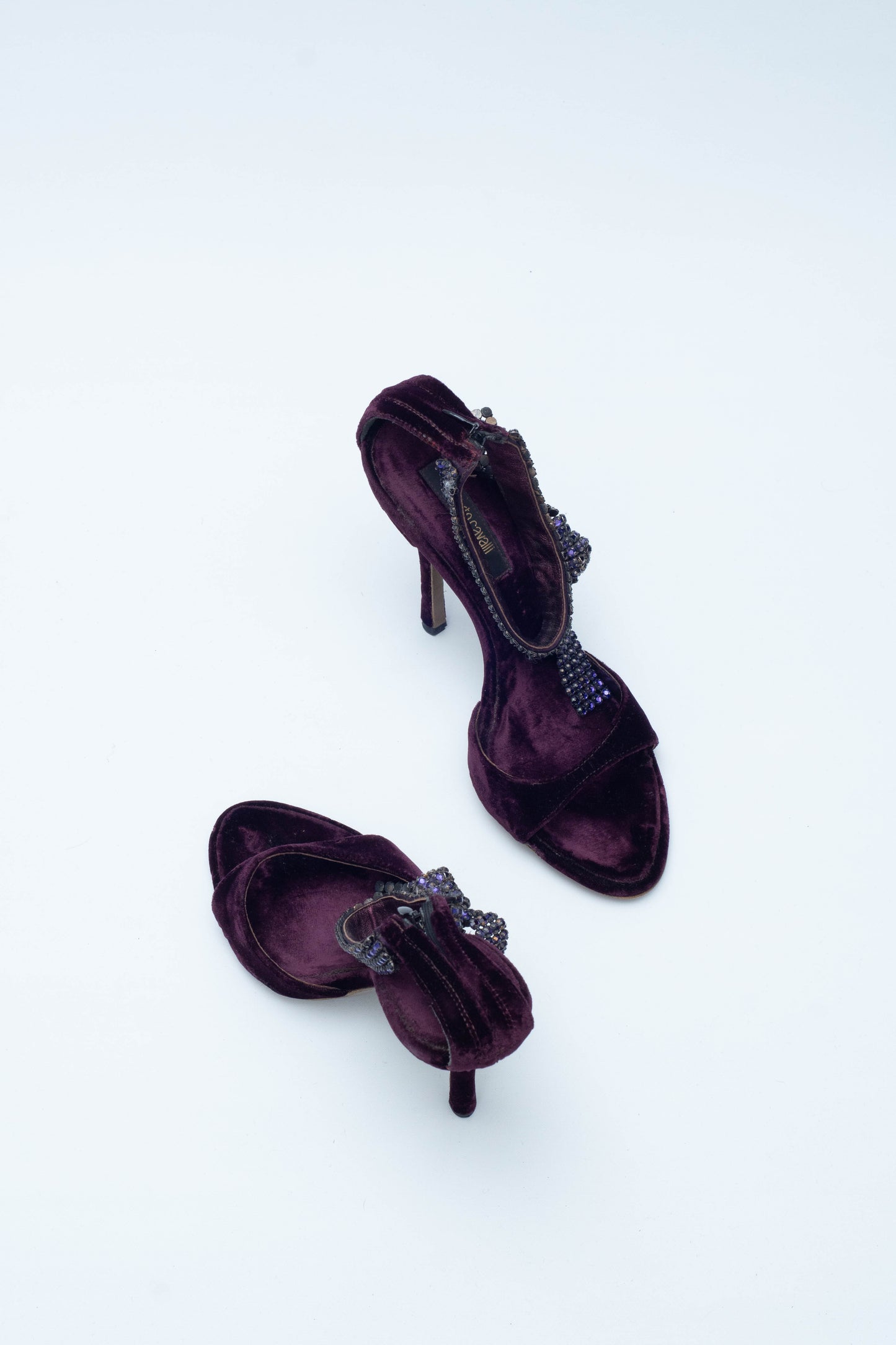 ROBERTO CAVALLI VELVET HEELS
