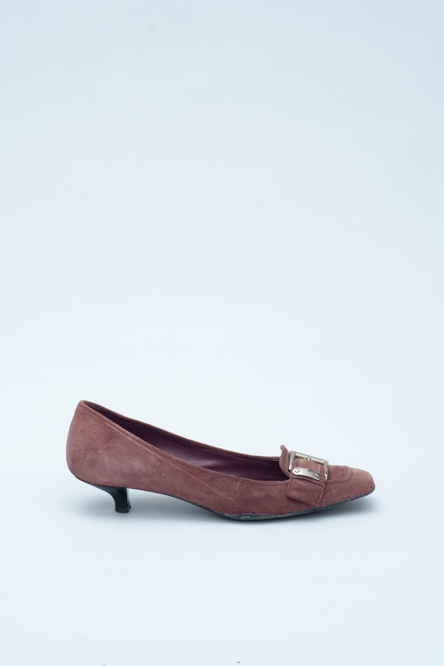 PRADA SQUARED KITTEN HEELS