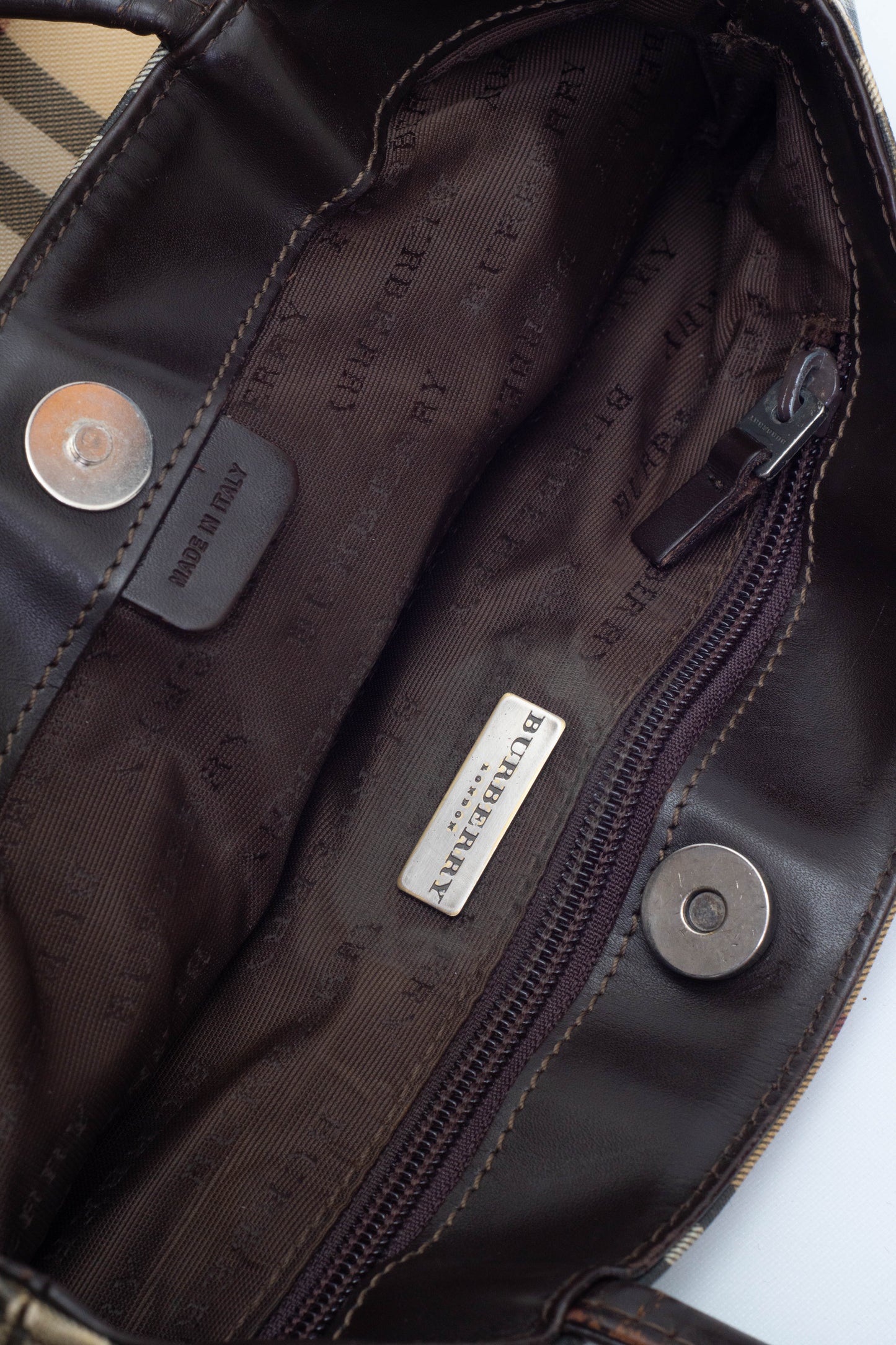 BURBERRY CHECK TOTE BAG
