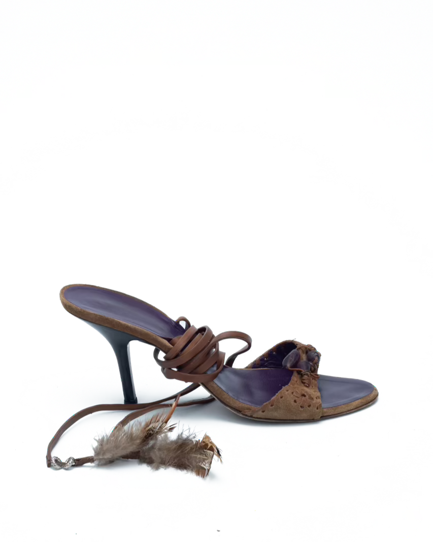 DSQUARED FEATHER SANDALS
