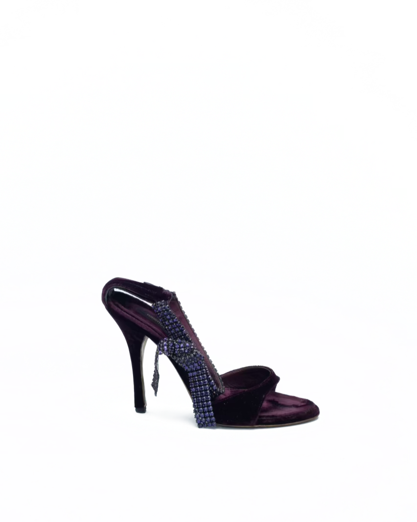 ROBERTO CAVALLI VELVET HEELS