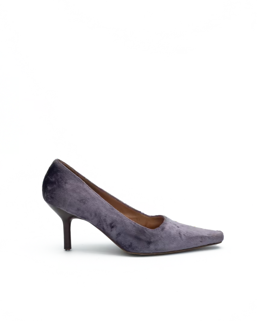 GUCCI PURPLE VELVET DECOLLETE