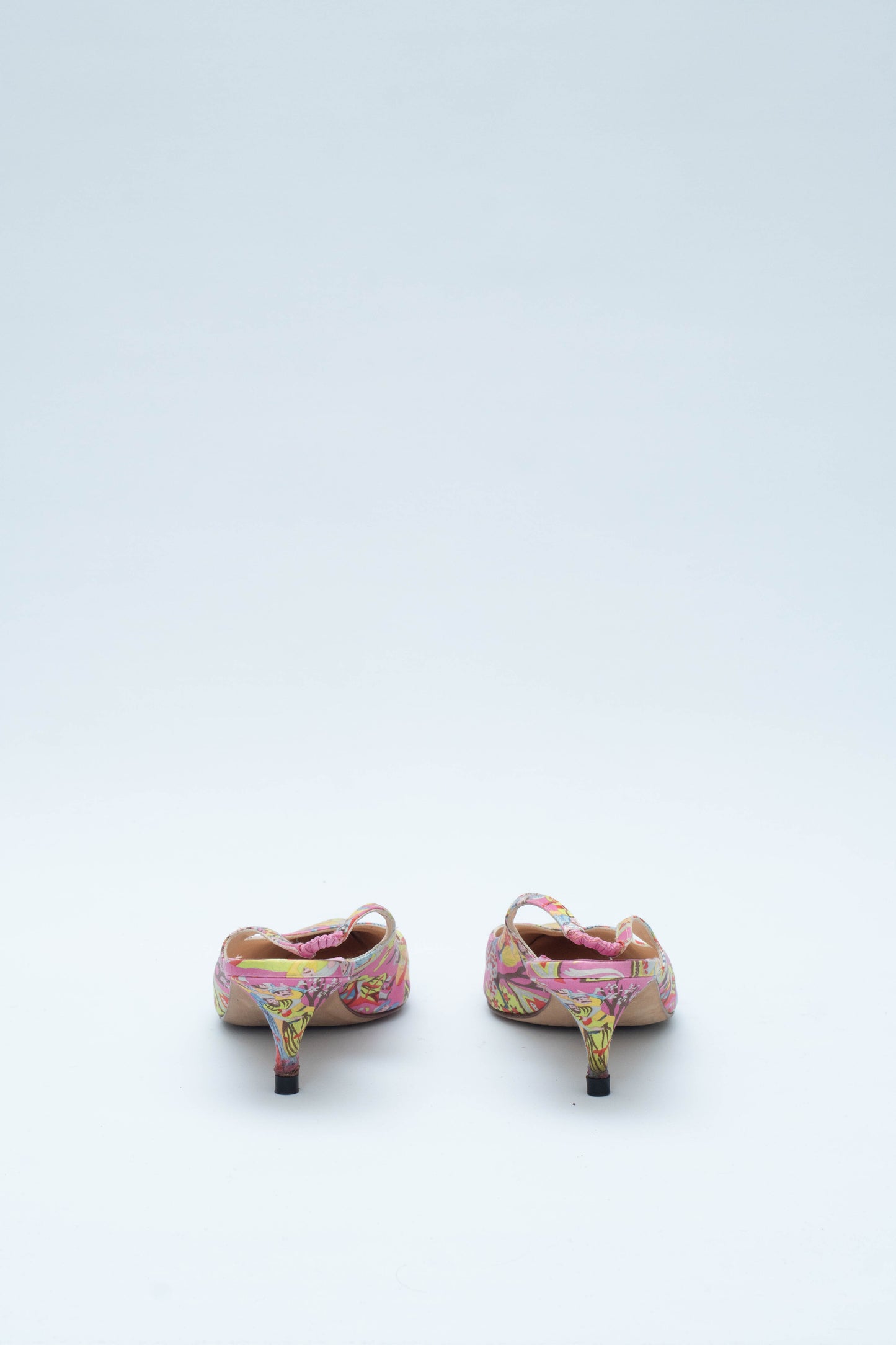 MANOLO BLAHNIK PINK SLINGBACKS