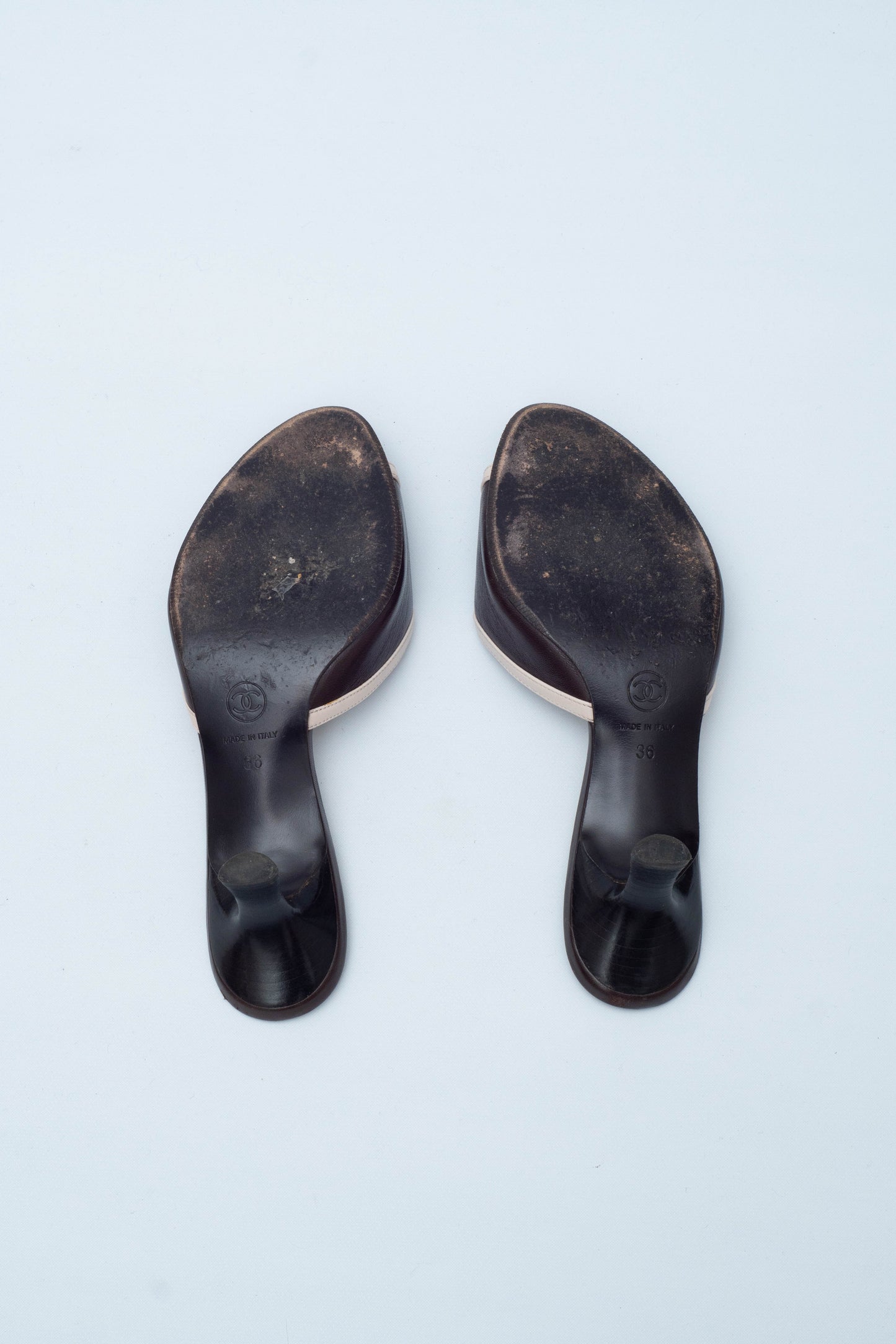 CHANEL BROWN MULES