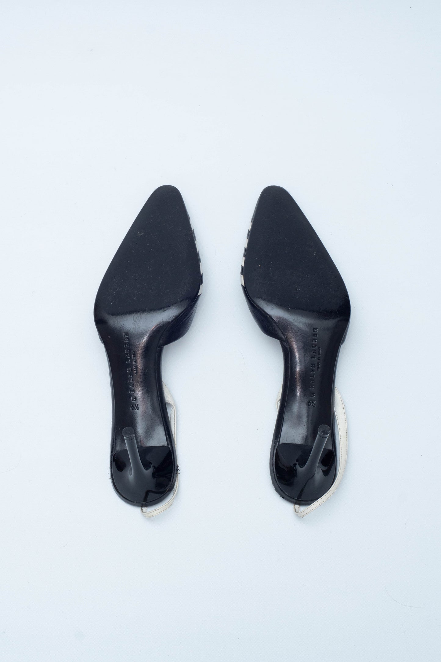RALPH LAUREN FISHBONE SLINGBACKS