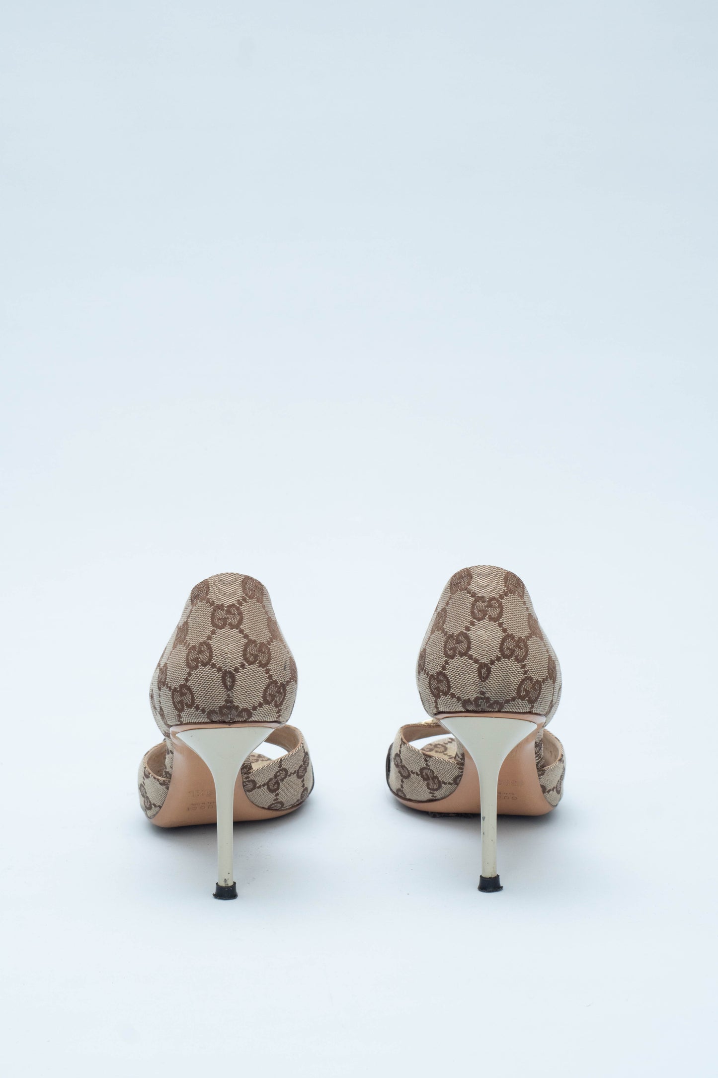 GUCCI WHITE HORSEBIT SANDALS