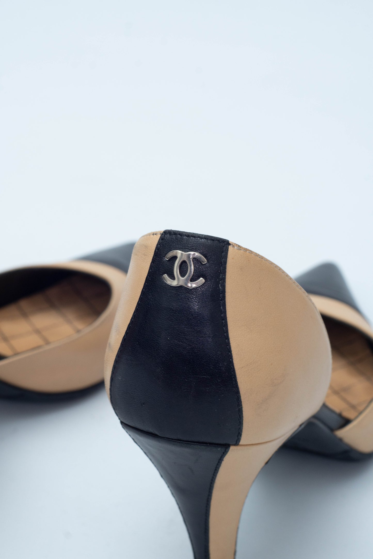 CHANEL TWO TONE DECOLLETE