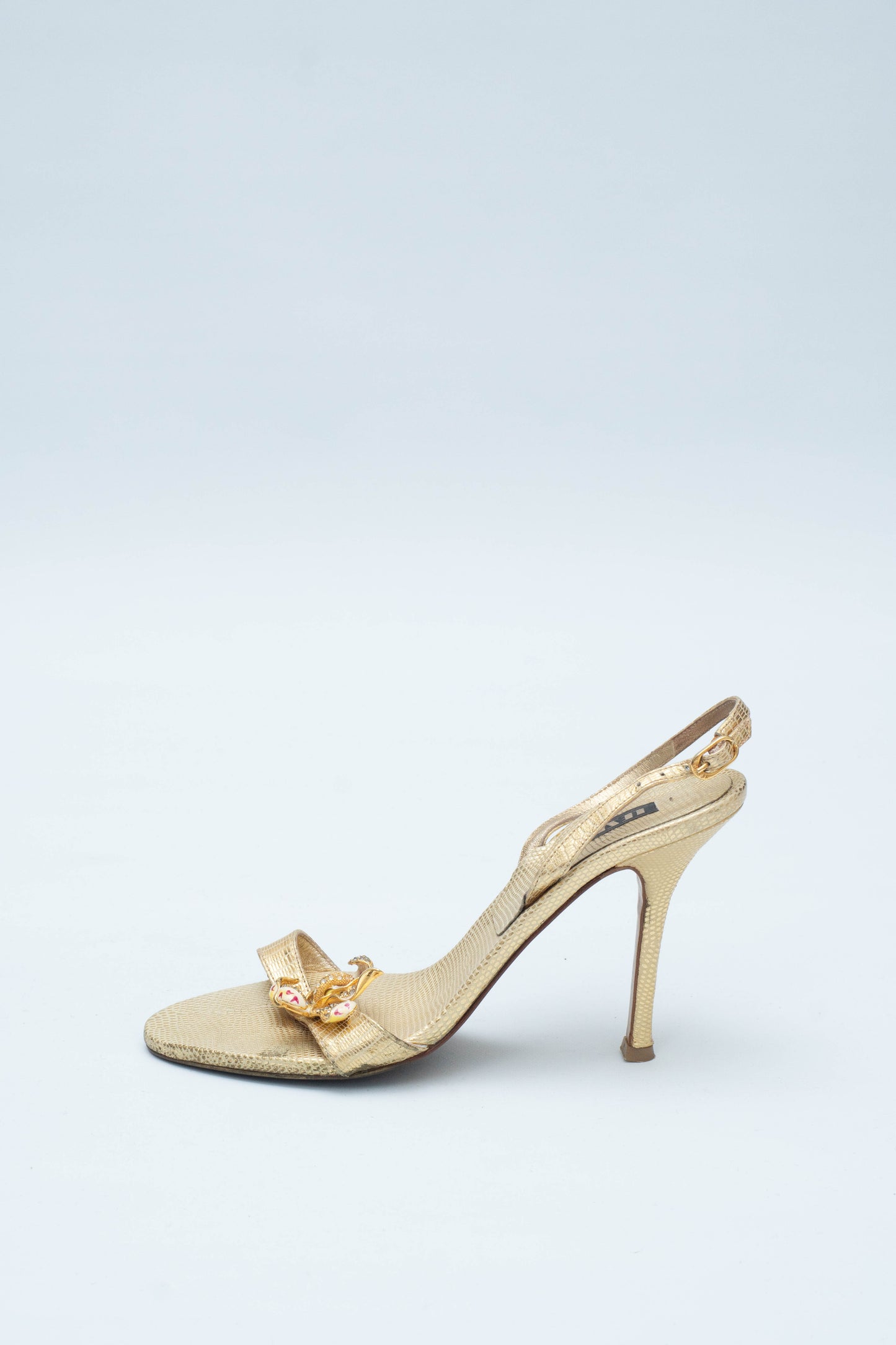 LE SILLA GOLD FLOWERS SANDALS