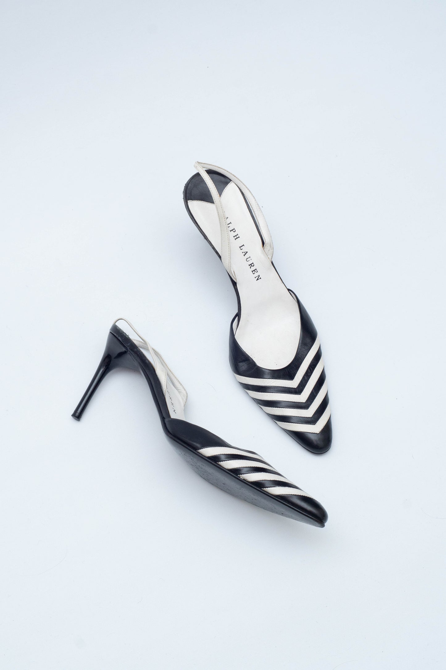 RALPH LAUREN FISHBONE SLINGBACKS