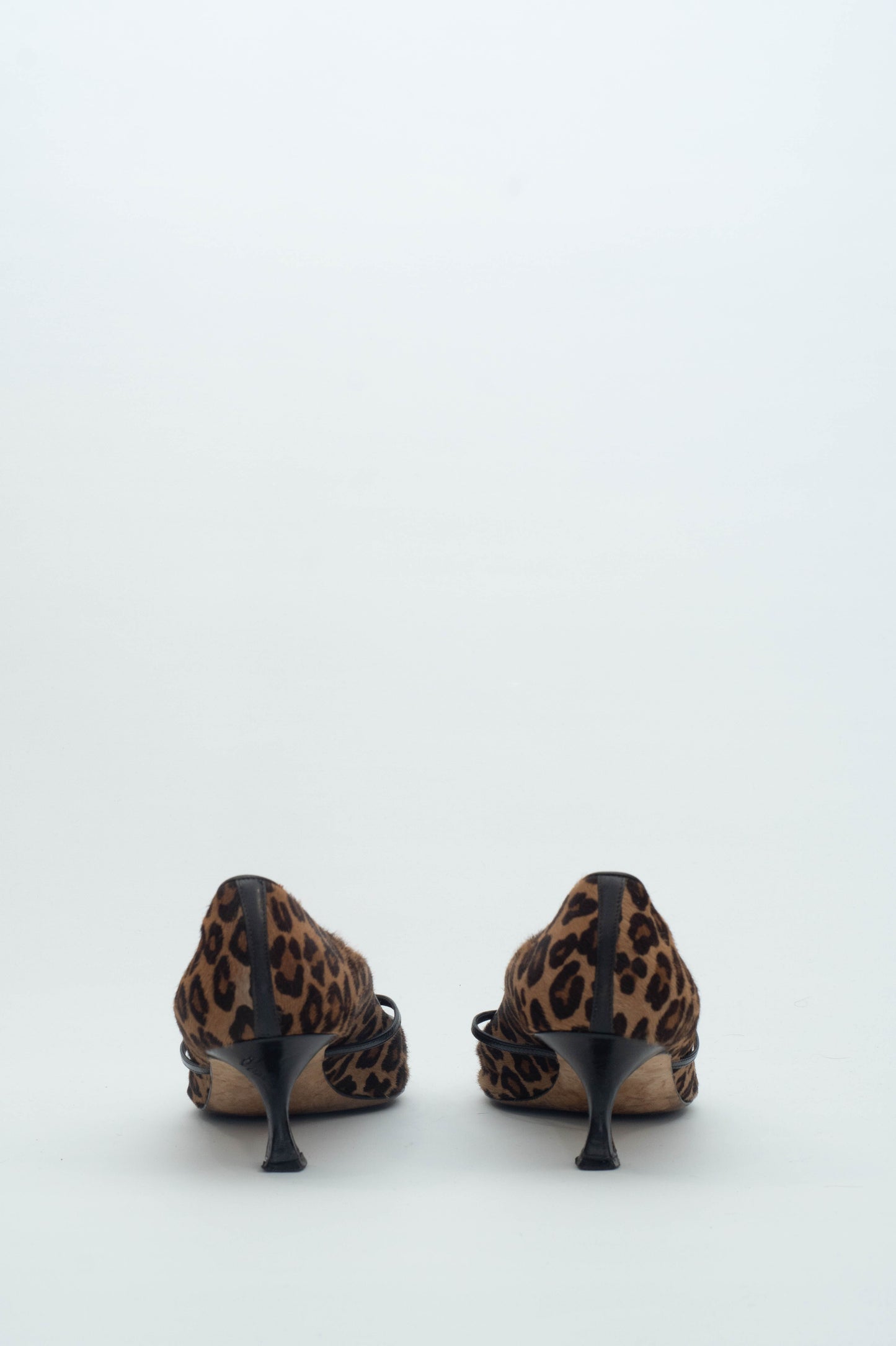 MANOLO BLAHNIK PONYSKIN KITTEN HEELS