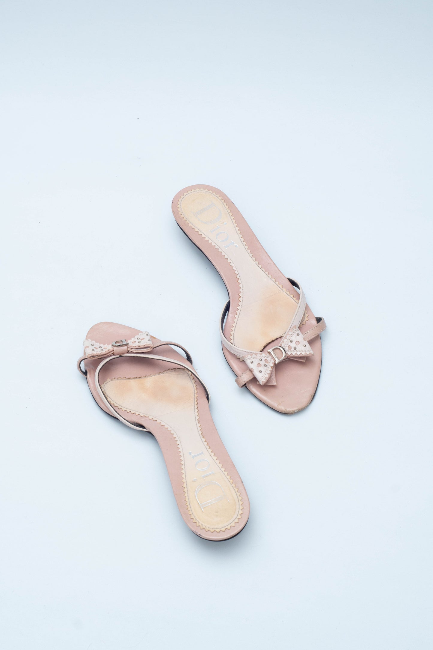 DIOR PINK BOW KITTEN HEELS
