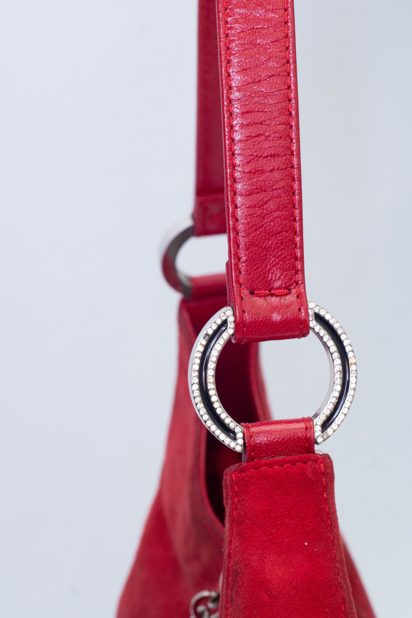 VALENTINO RED SUEDE BAG