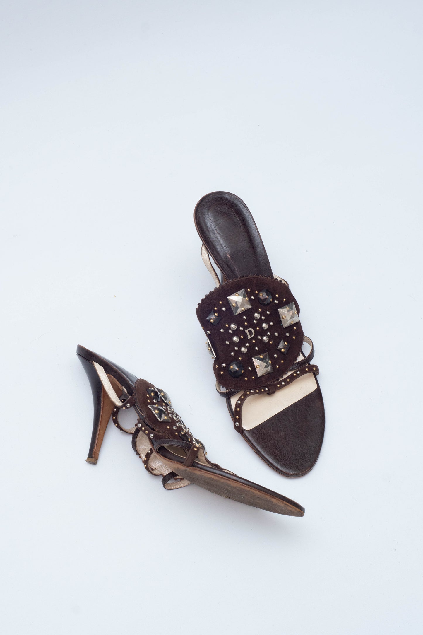 DIOR BROWN LEATHER HEELS