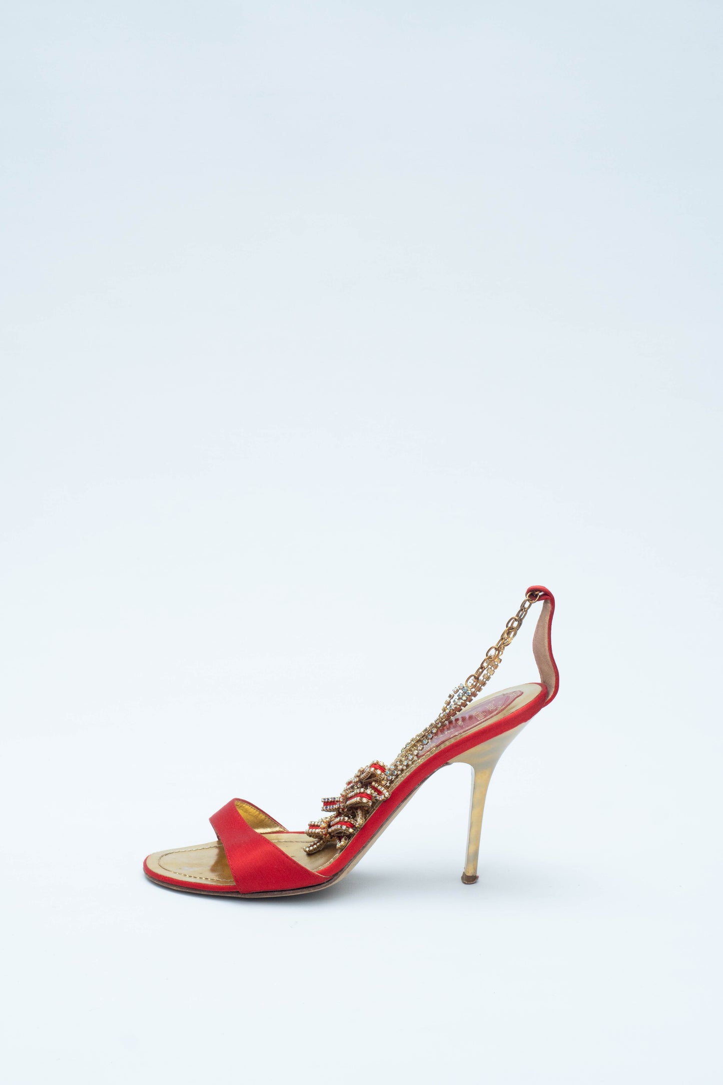 RENE CAOVILLA RED BOW HEELS