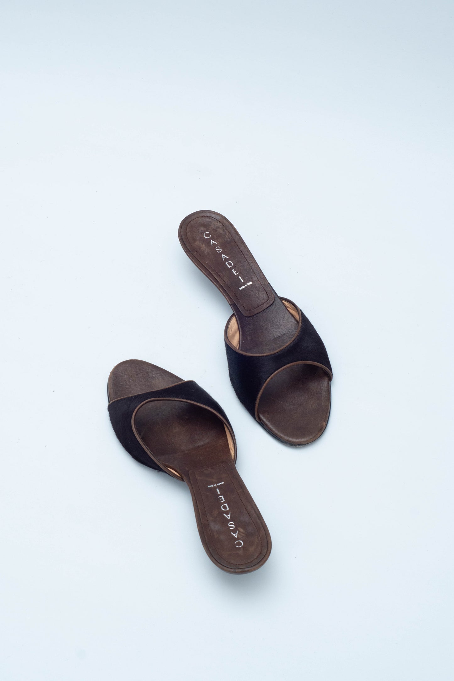 CASADEI PONYSKIN MULES