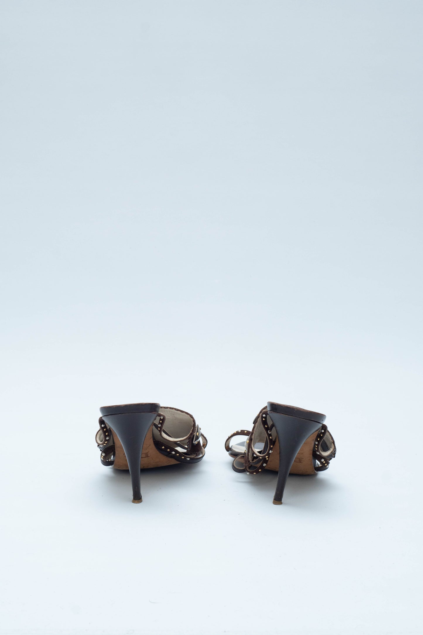 DIOR BROWN LEATHER HEELS