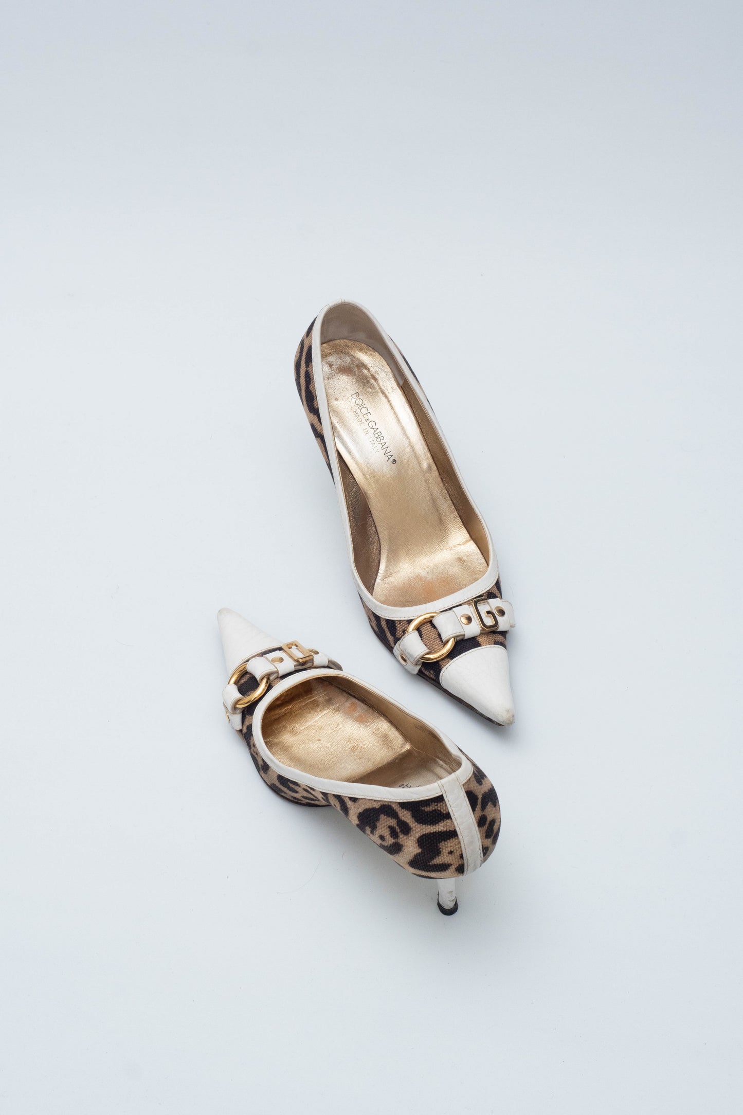 DOLCE & GABBANA LEO WHITE DECOLLETE